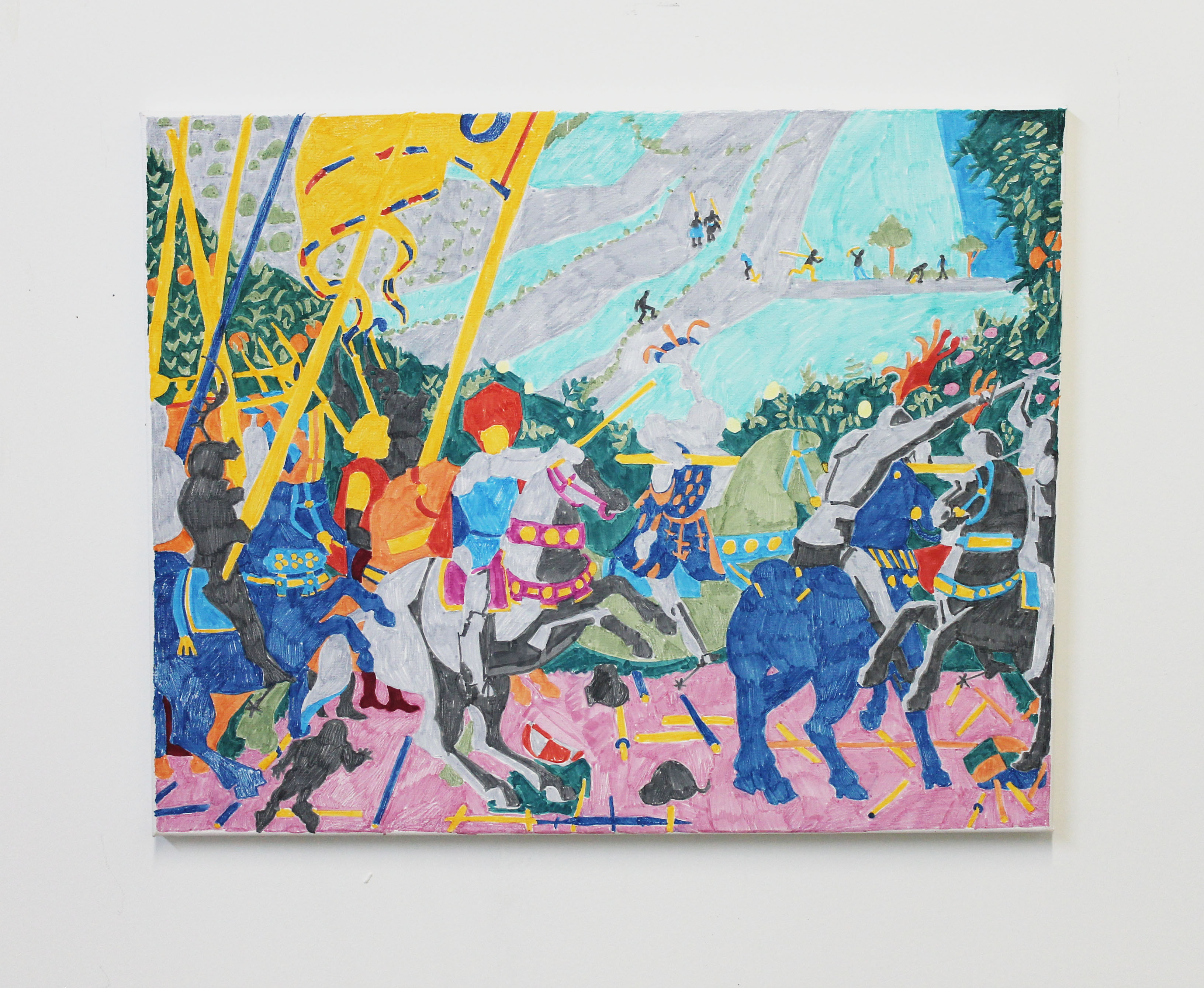 ucello study / marker on canvas / 2016