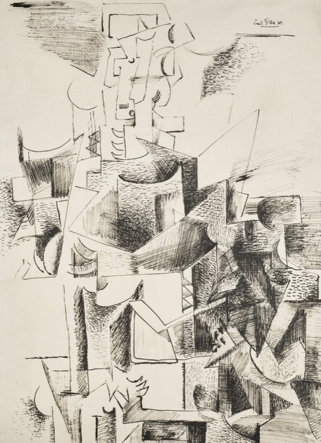 Emil Filla, Buste d'homme , 1921, tuš na papíře, Foto: Sotheby's