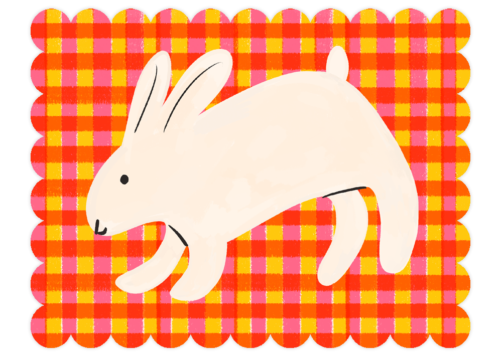 Rabbit Picnic Card