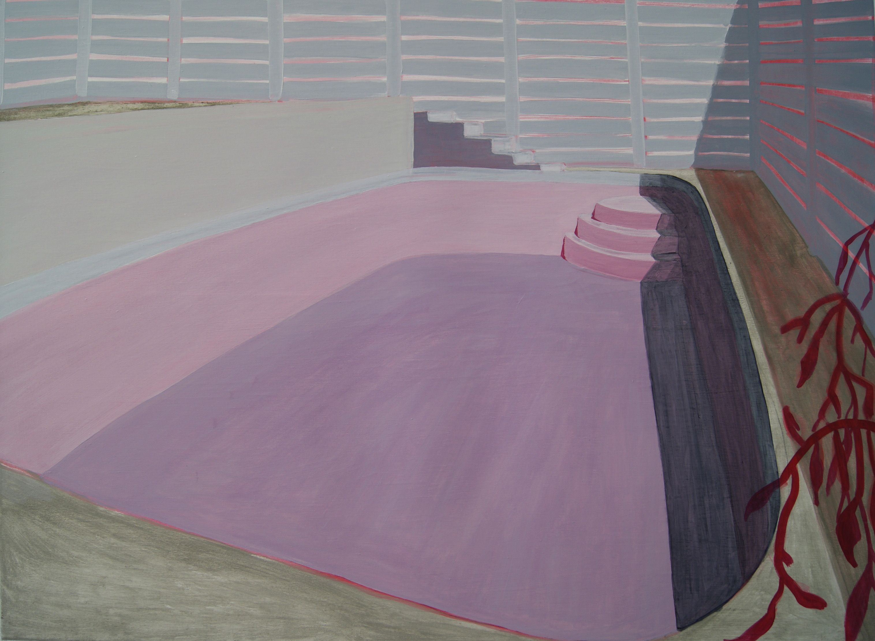 Jarrett Erasmus, "Empty (Pool) VII", 2021, oil on canvas, 76 x 2 x 101 cm