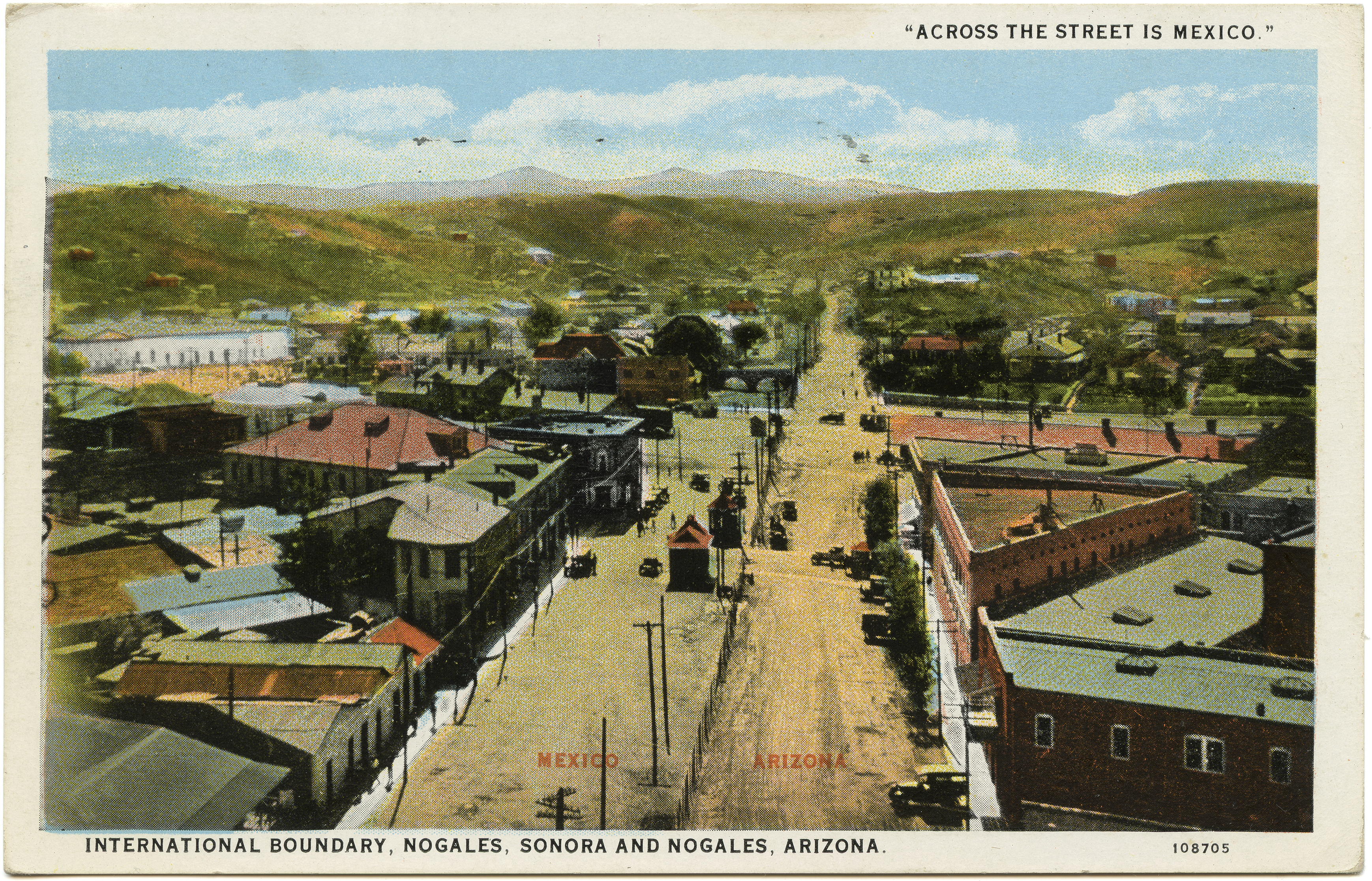 Colorized postcard circa 1929