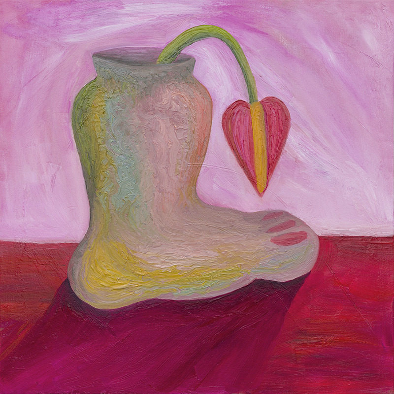 Foot, 2019 – Oil on canvas, 23.6 x 23.6 in – $1,200