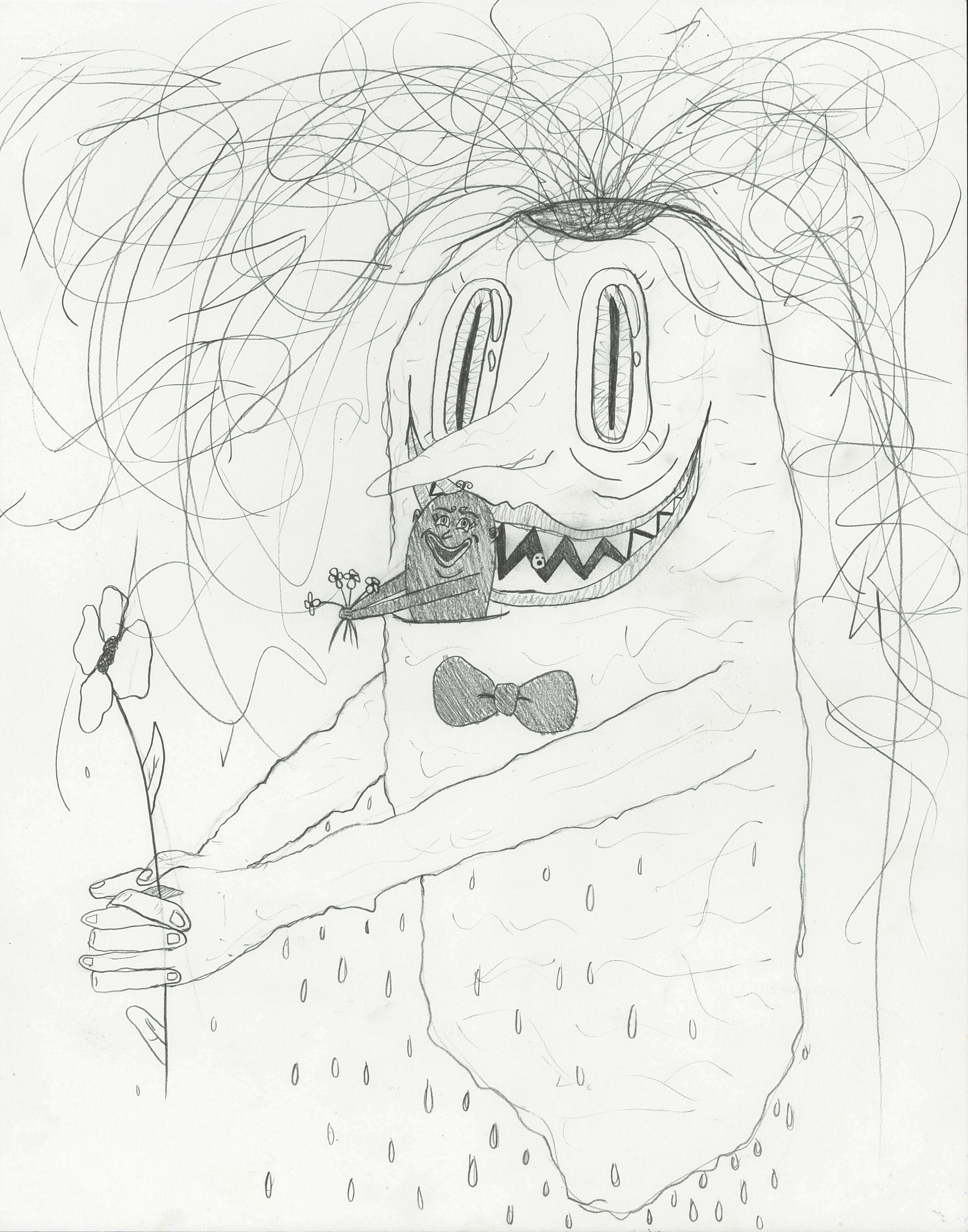 Happy, Friends? // 2021, made with pencil