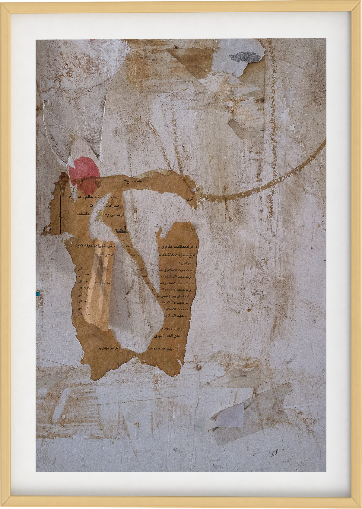 Fotografía impresa paredes con memoria en Yazd Irán