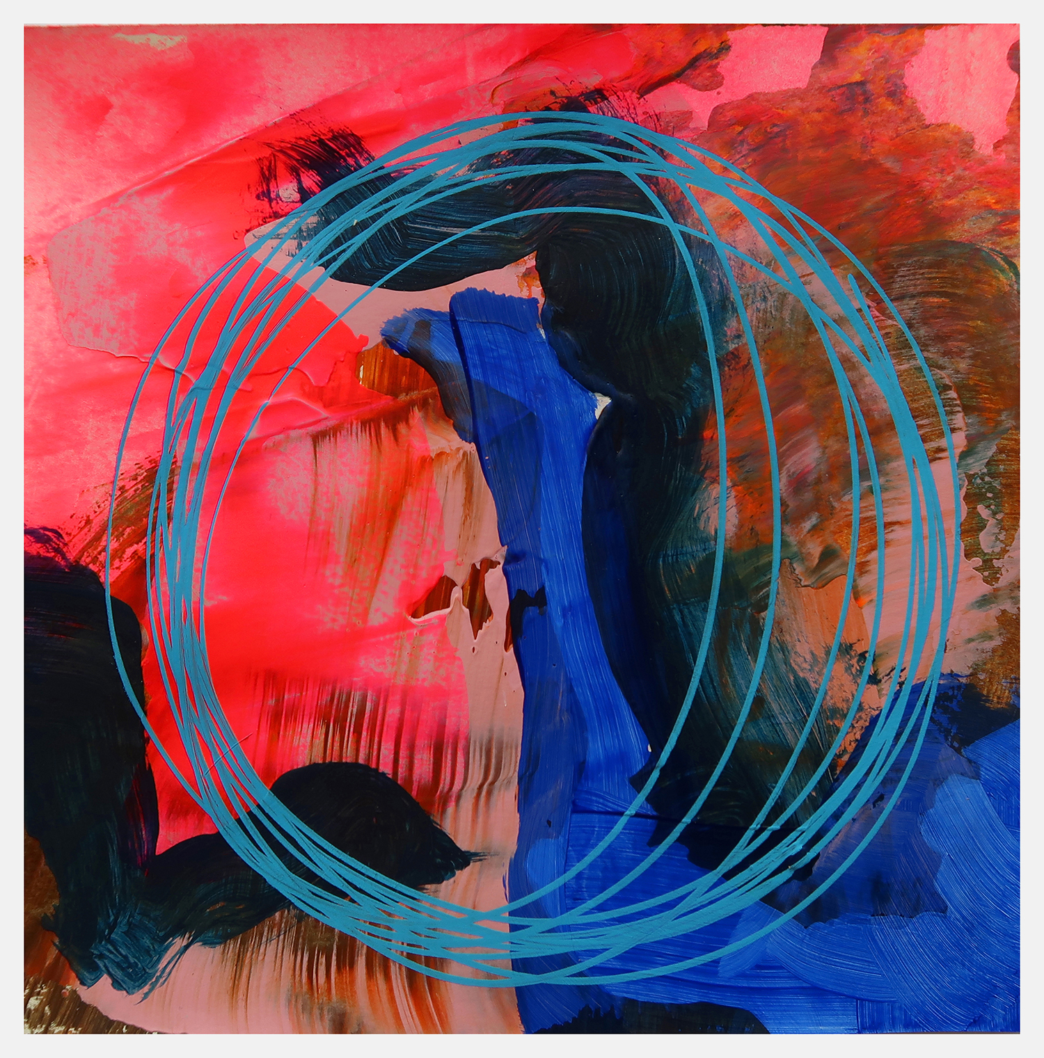 Untitled 558, 2021, Acrylic on paper, 20x20cm