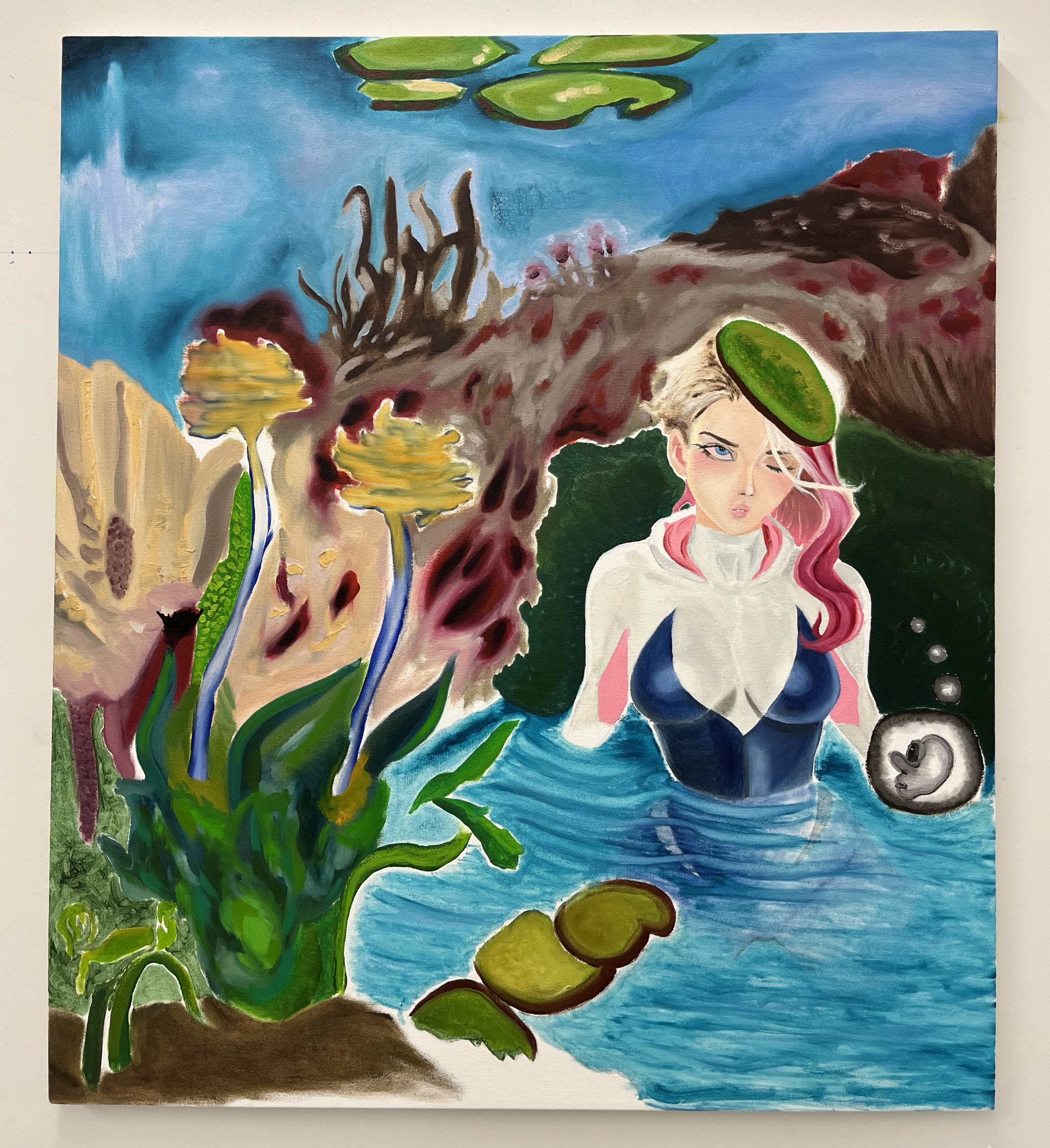 Pantano, oil on canvas, 28'' x 32'', 2023.