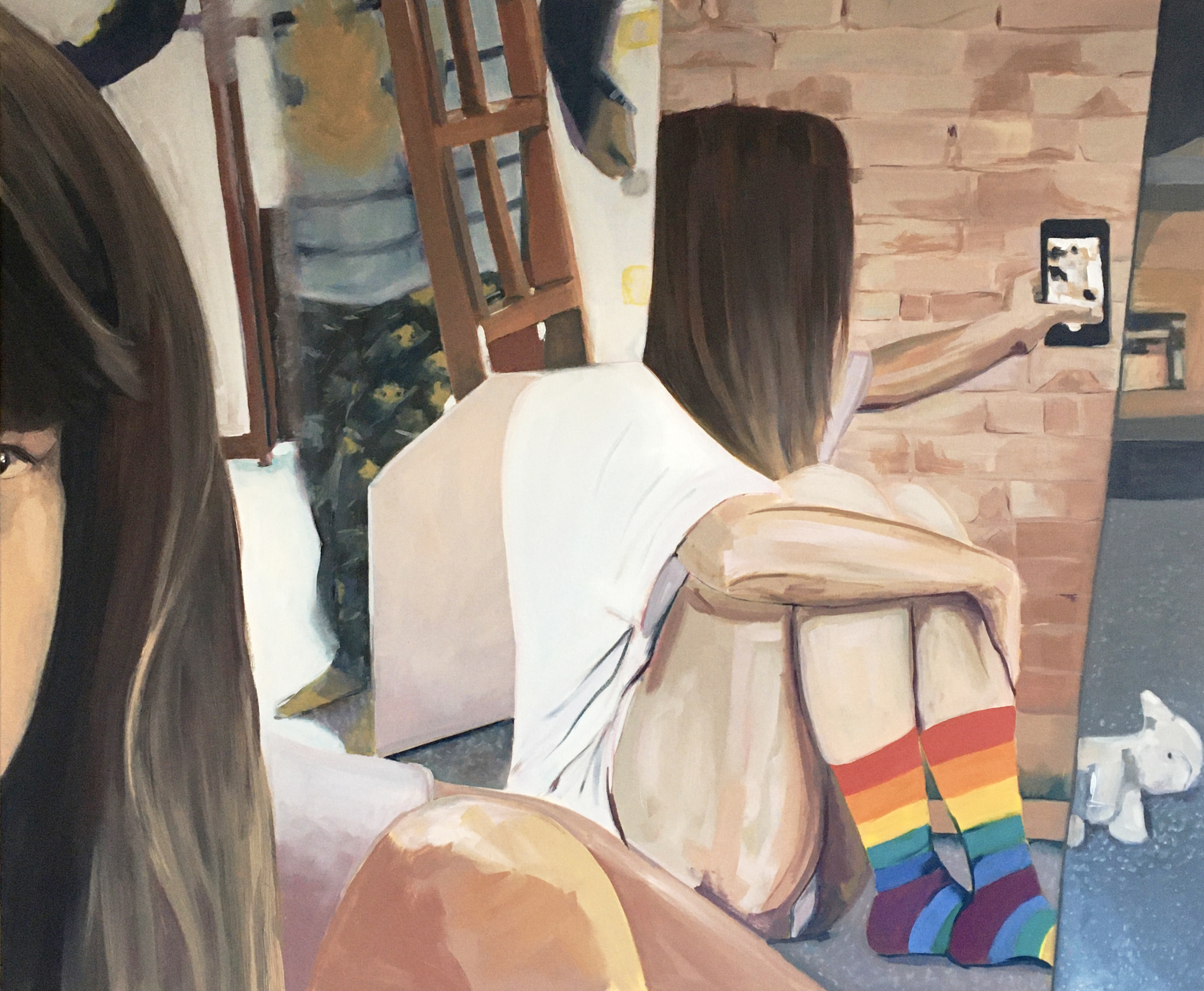 Espelho - 100 cm x 120 cm - óleo sobre painel