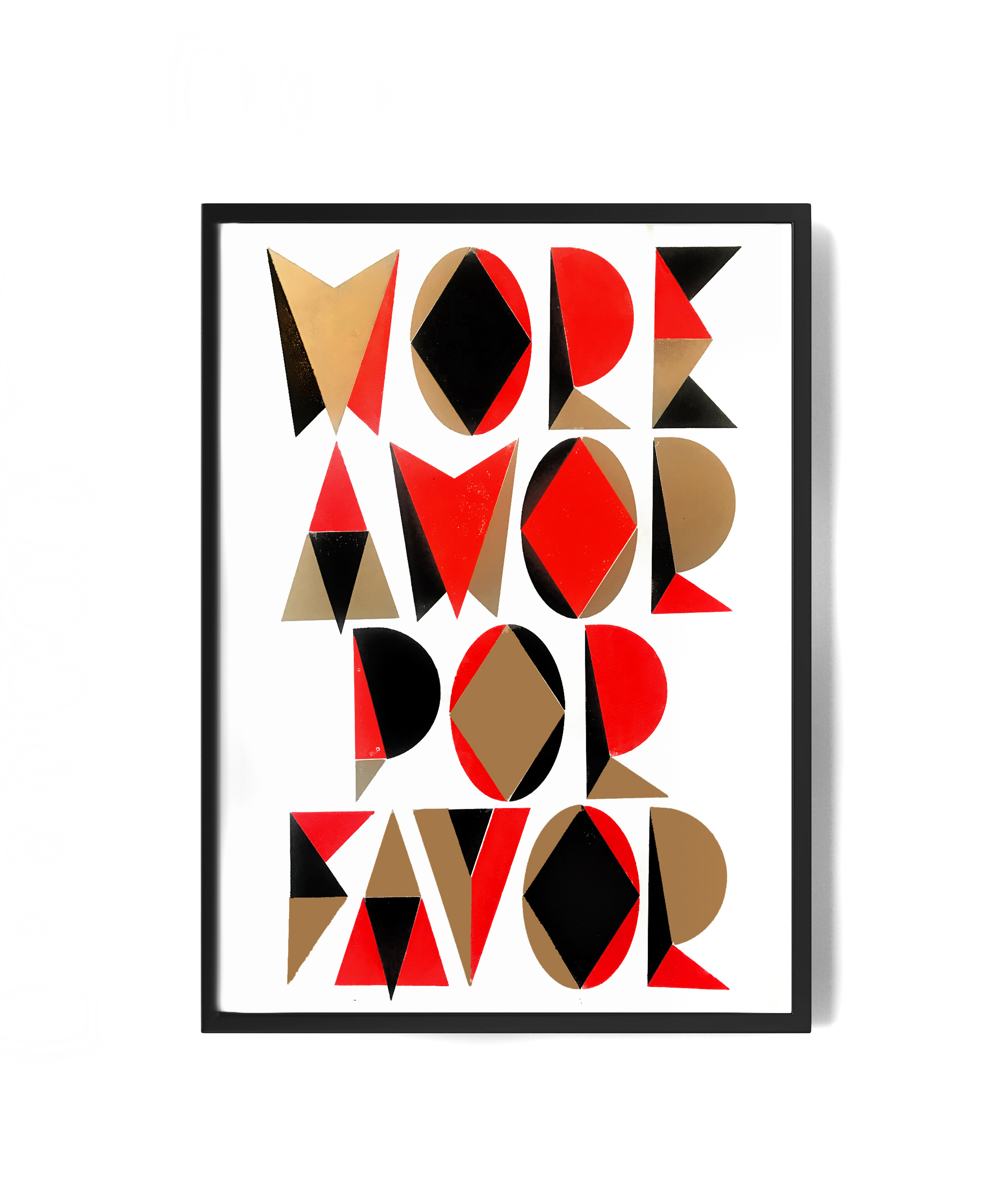 More amor por favor | Letterpress poster by Cabaret typographie