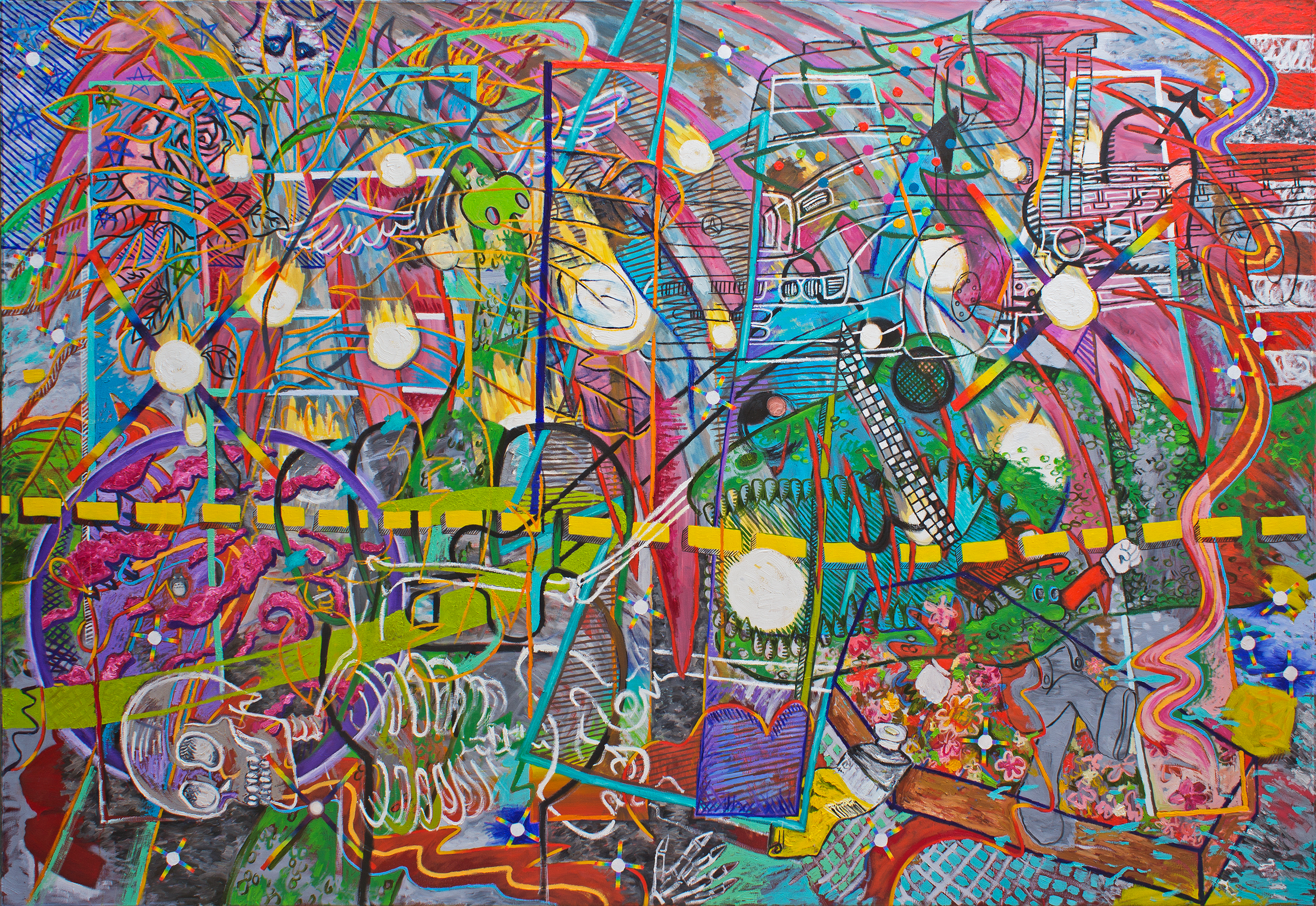 FIM, 2020/2021&oacute;leo sobre tela, 190 x 270 cm