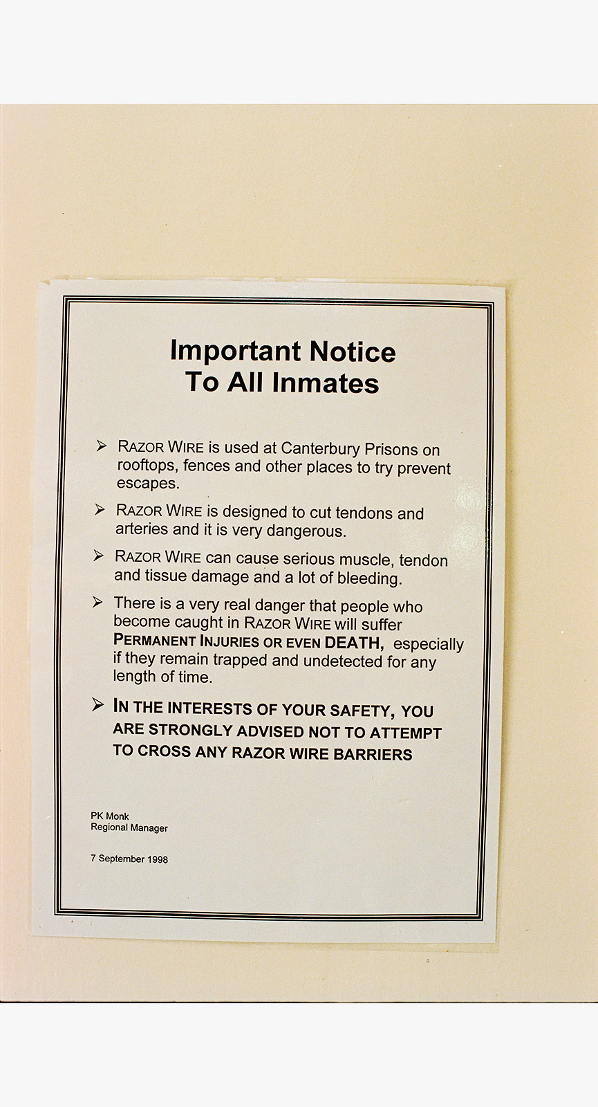 (study) Christchurch Mens Prison, 2002.