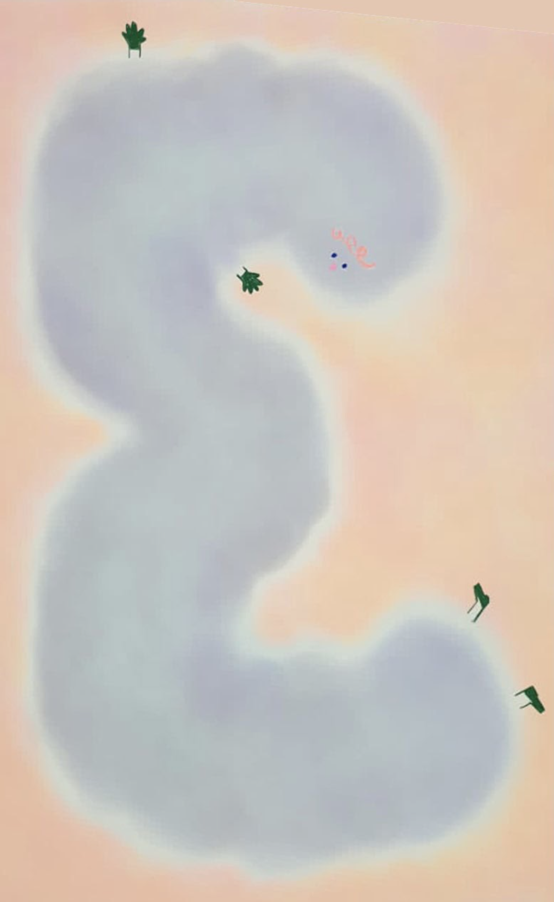Hiiiiiii, 2021 - Soft pastel on paper, 100 x 150cm