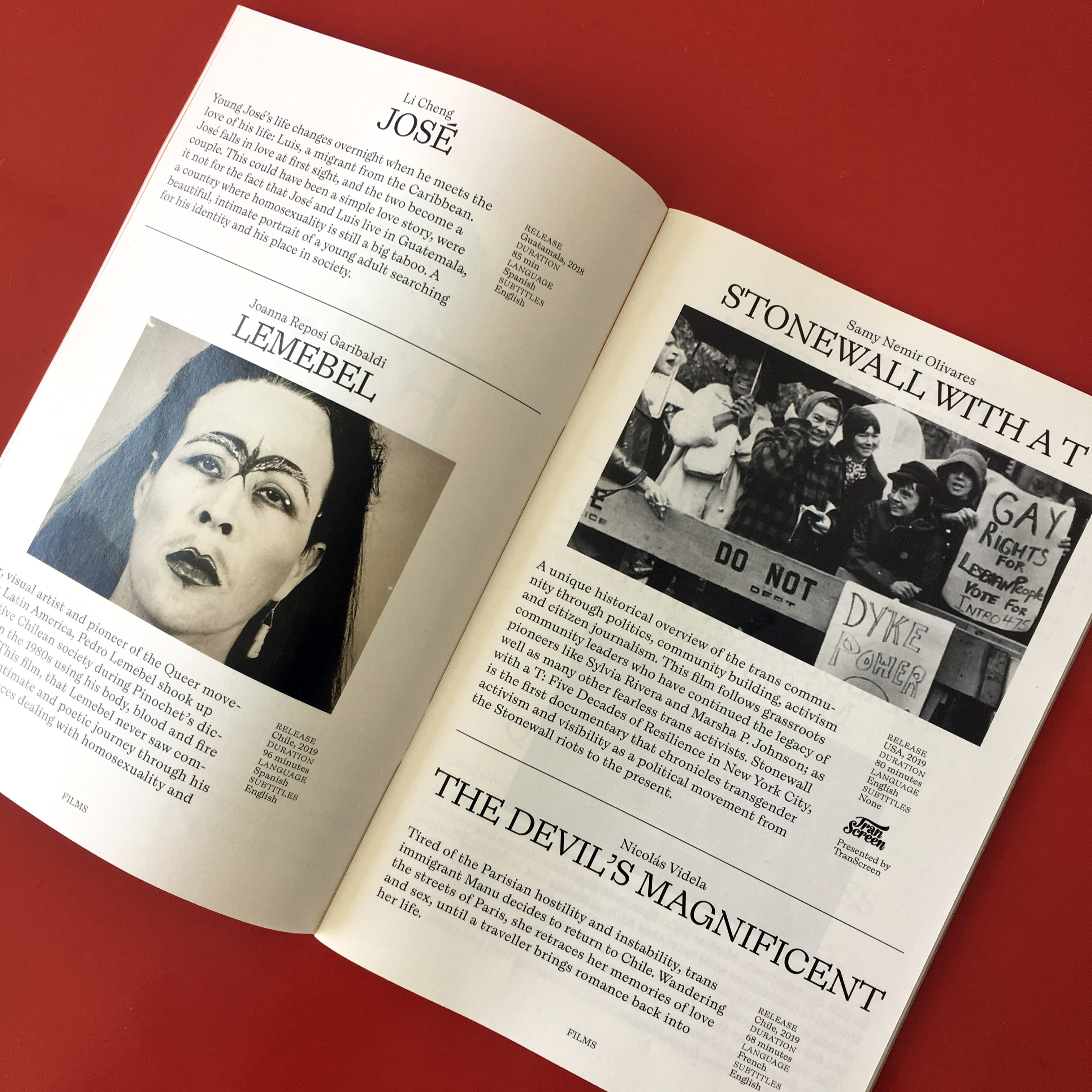 Booklet, for International Queer and Migrant Film Festival (2019)