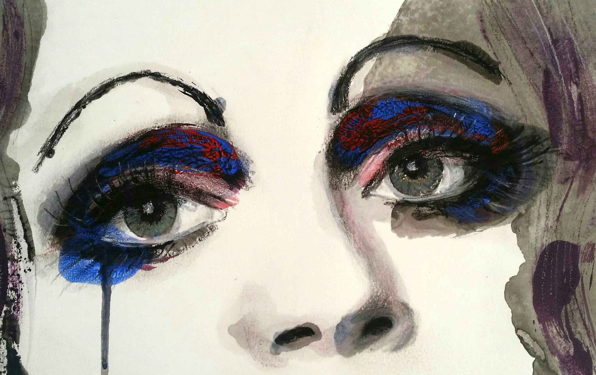 "HOLLY #1"30 x 22 cmacrylic, Conté crayon and pastelSOLD