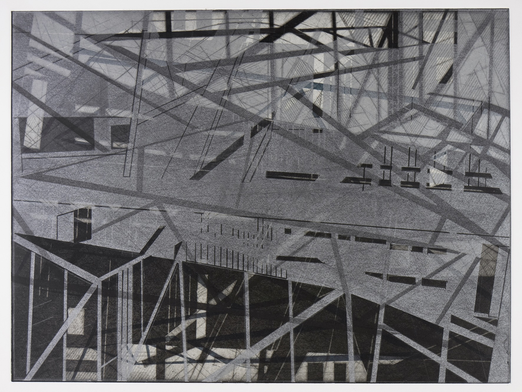 Sacred Site (AP 2), etching on Revere paper, 18 x 24 in. 2018