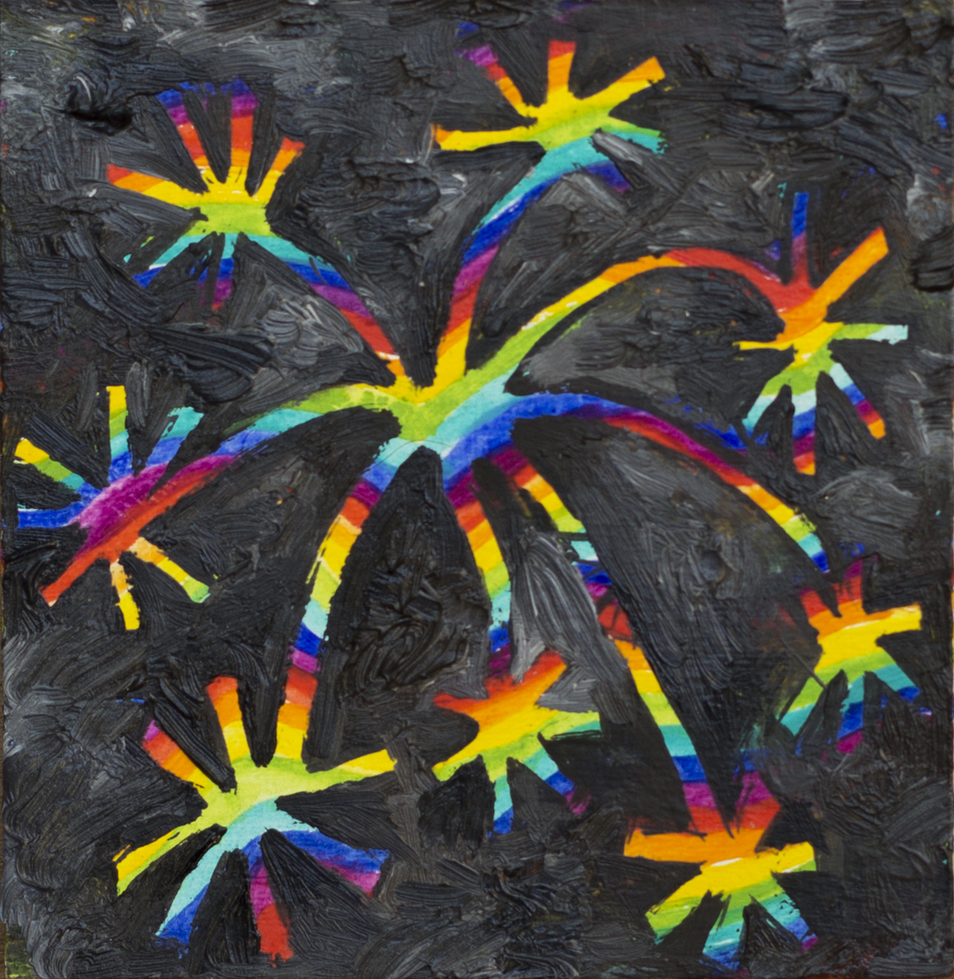 Bombinha, 2020&oacute;leo sobre papel cart&atilde;o5 x 5 cm