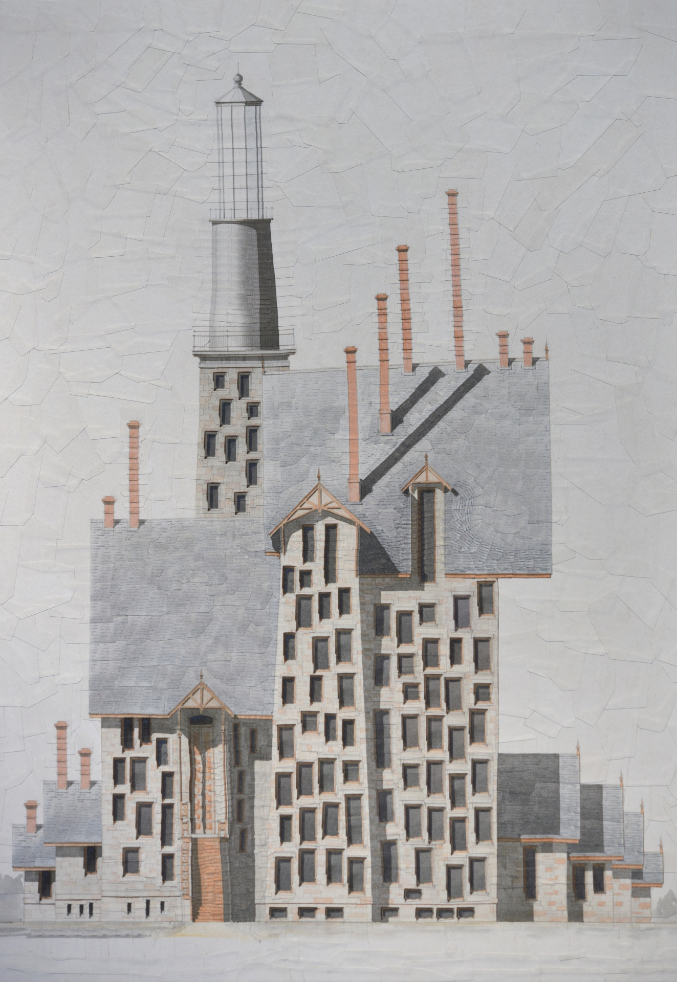 Elevation heights, Thirty Mile Point, 2019,  11.5 X 16.5 inches