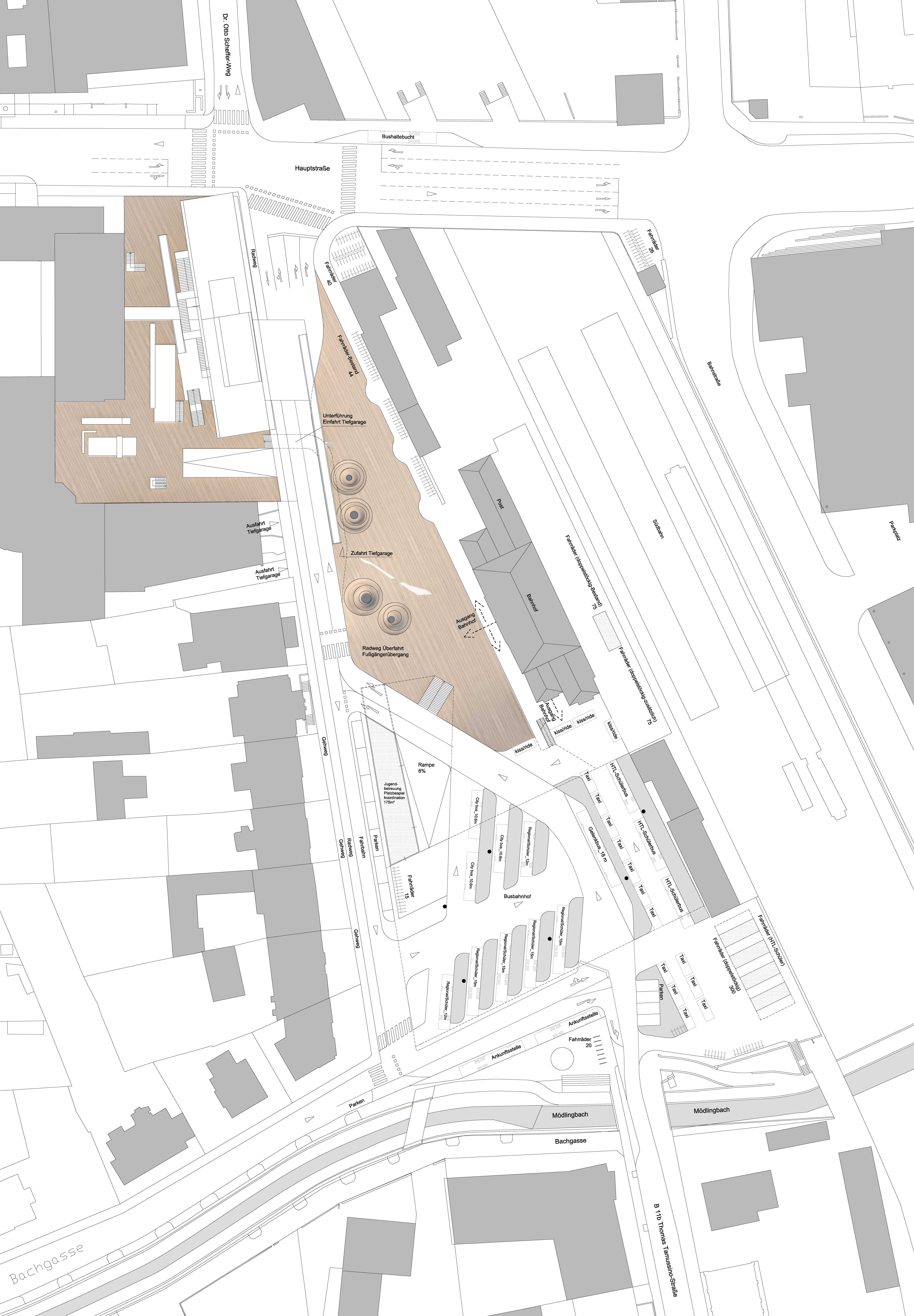 Site Plan with Bus Terminal