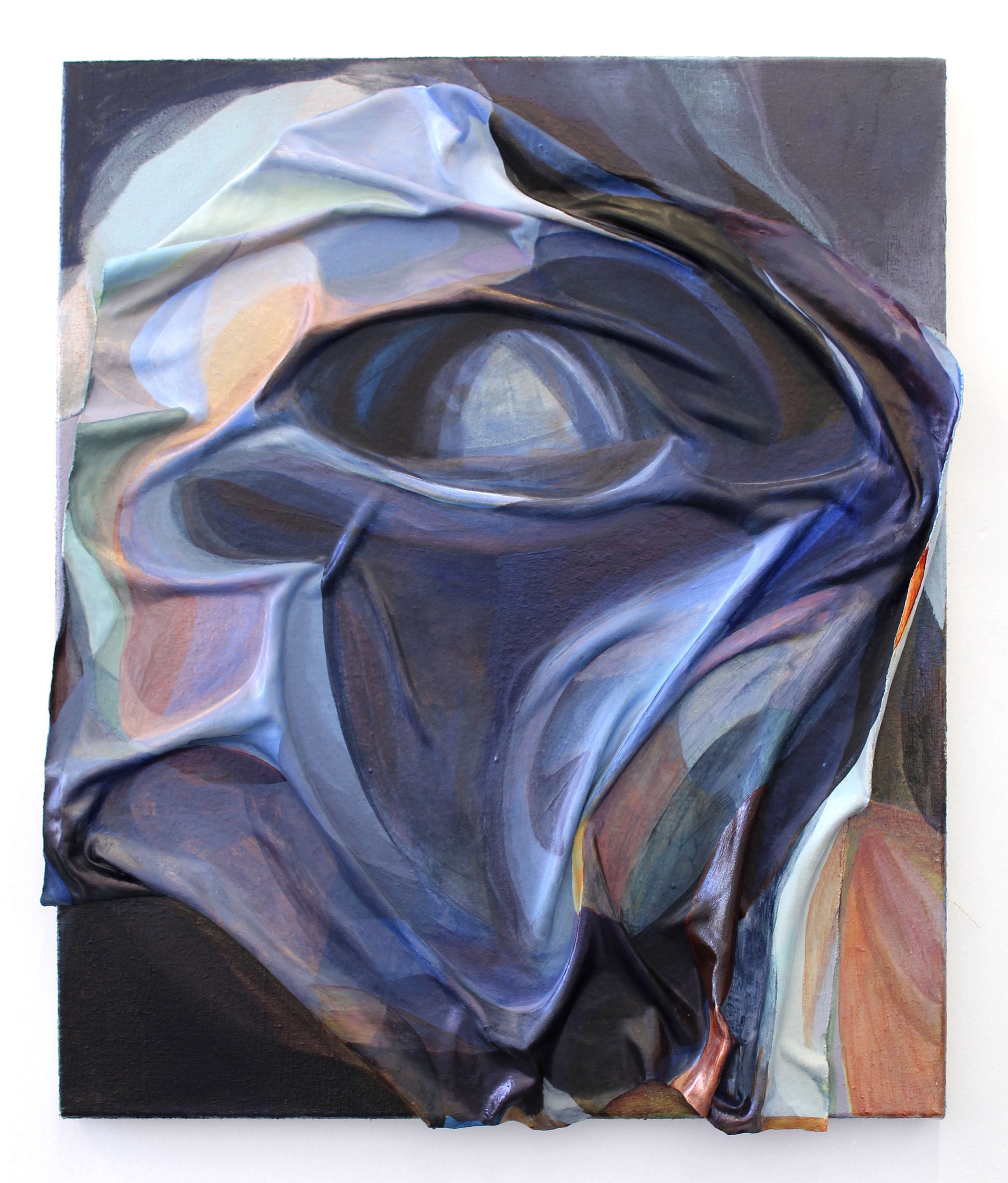 Ballet, 2022, 24 x 20 in, Acrylic and fabric on canvas