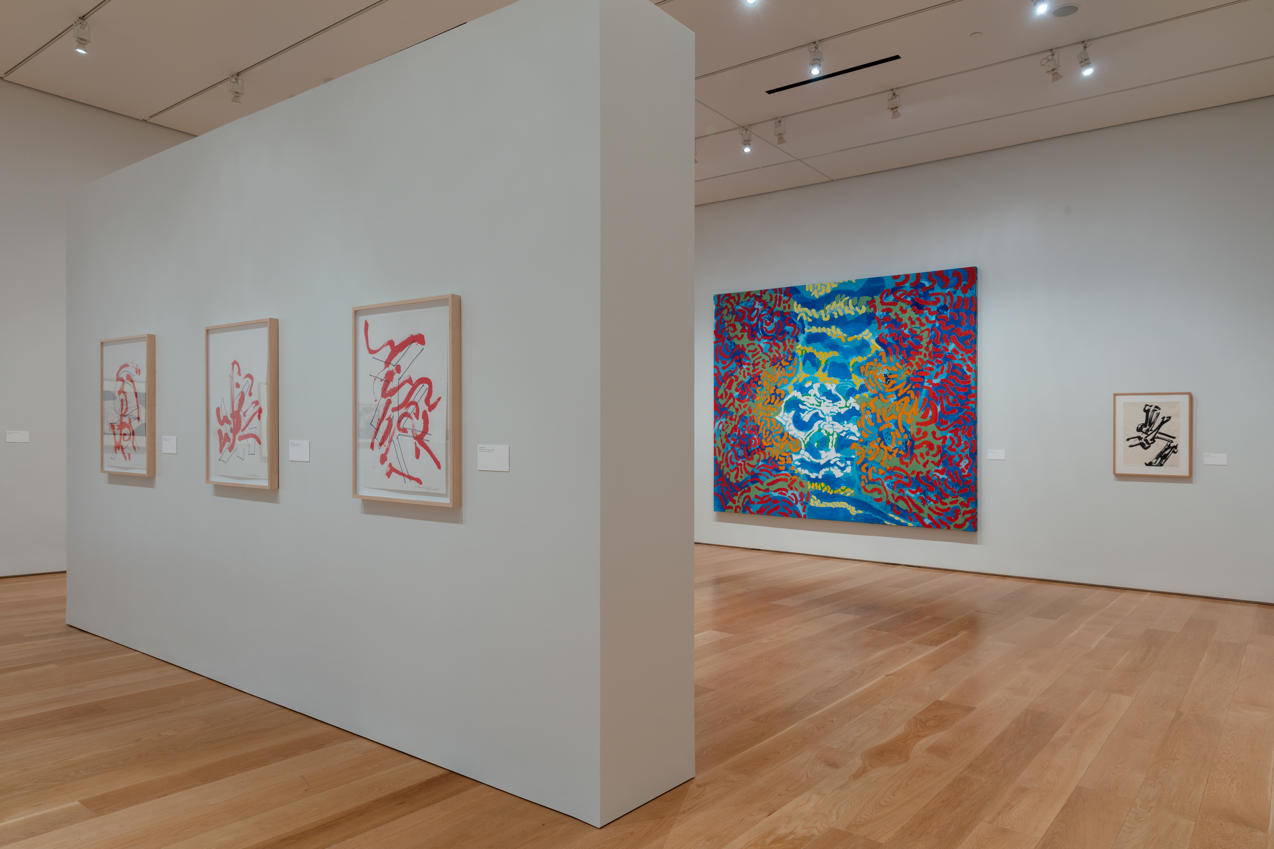 Installation view Mark di Suvero: Steel Like Paper, Nasher Sculpture Center, Dallas. January 28 - August 27, 2023. Photo: Kevin Todora, courtesy Nasher Sculpture Center. Art (c) Mark di Suvero