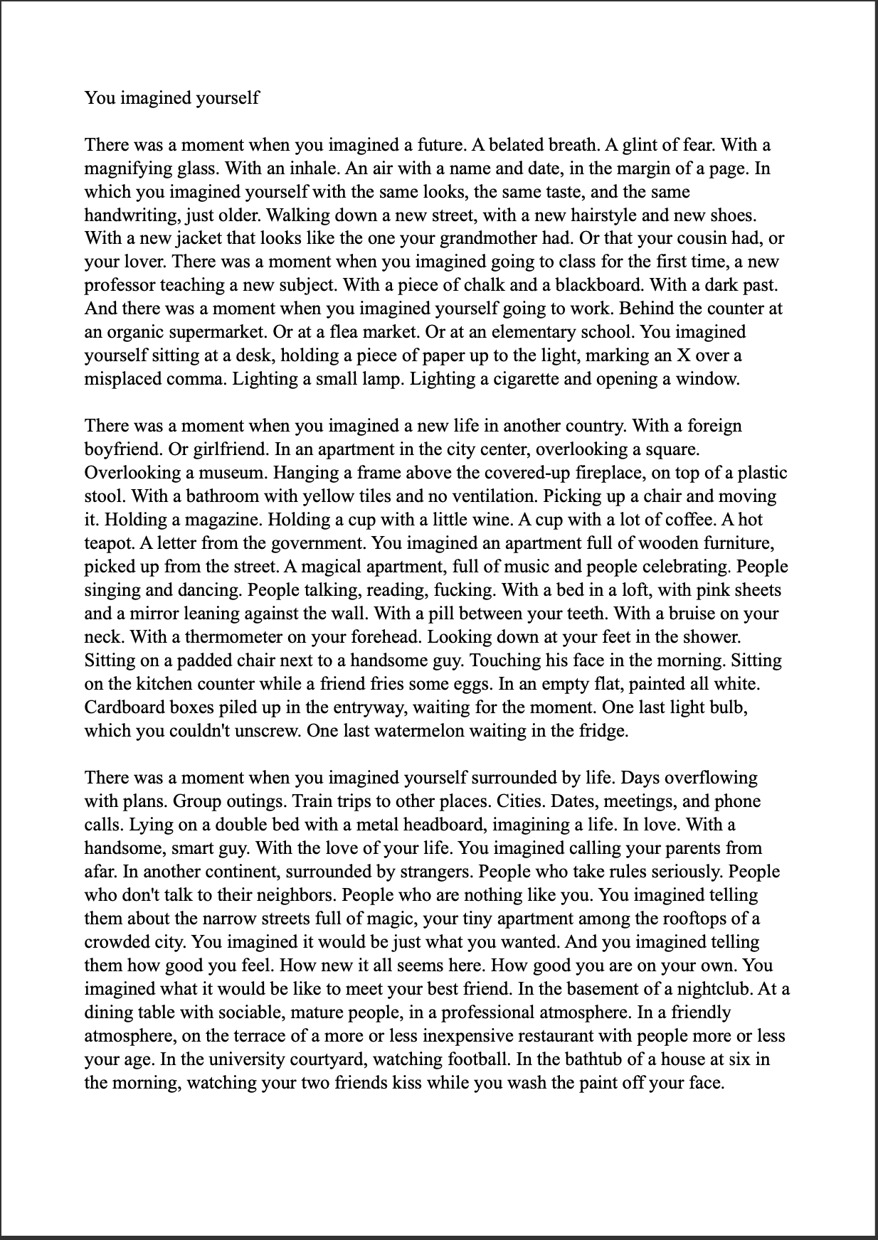 You imagined yourself, 2025 (English)