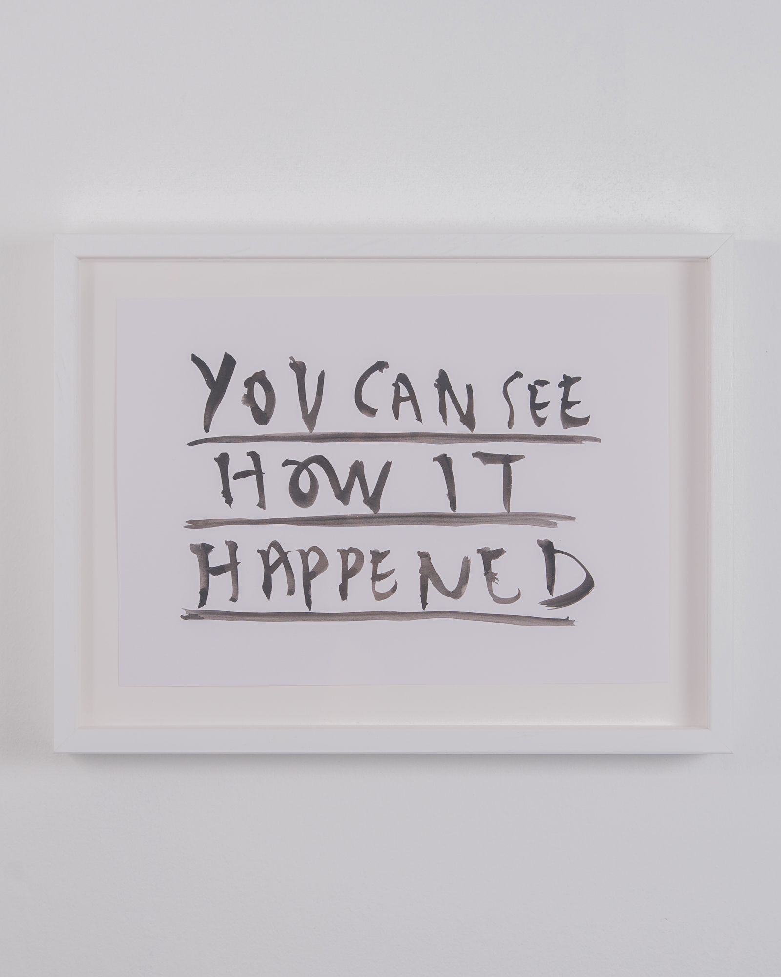 Tim Etchells, See How, 2020. Tempera on archival paper, 210 × 297 mm