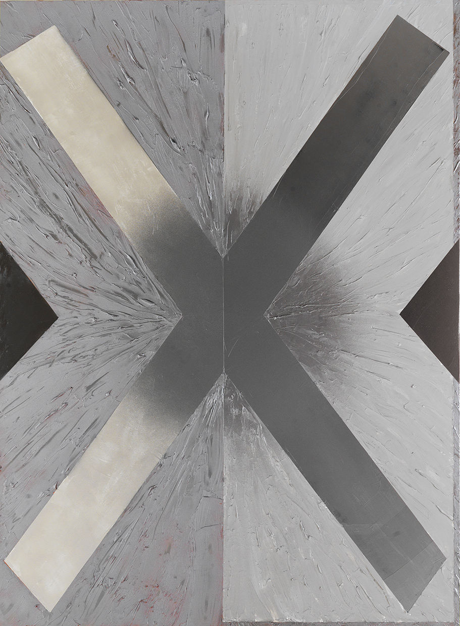 Untitled, acrylic on board, 84" x 60", 213 x 157cm 