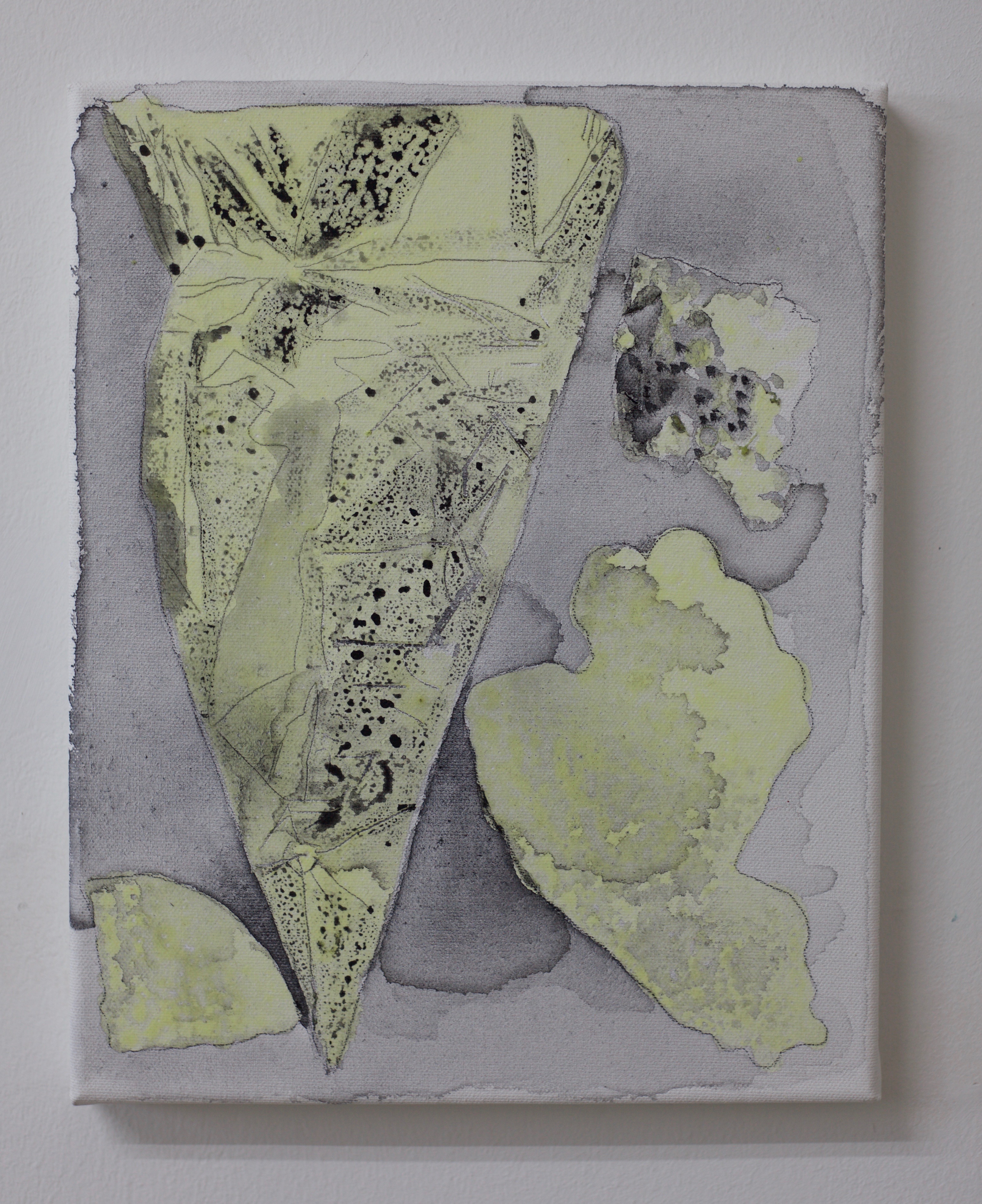 Secret Painting, 2019-2020, pencil, watercolor and latex on canvas, 34 x 24 cm