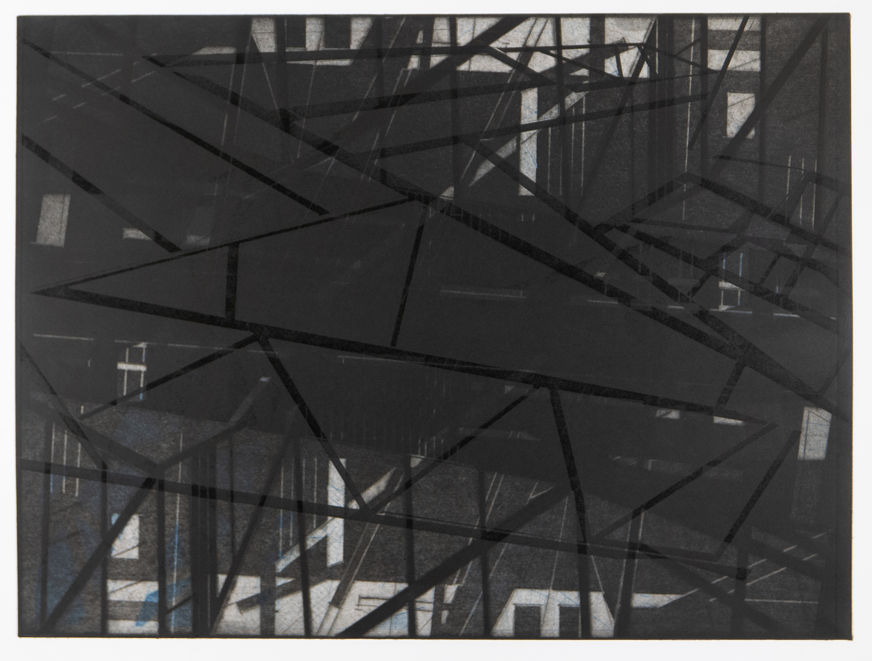 Sacred Site (AP 1), etching on Revere paper, 18 x 24 in. 2018