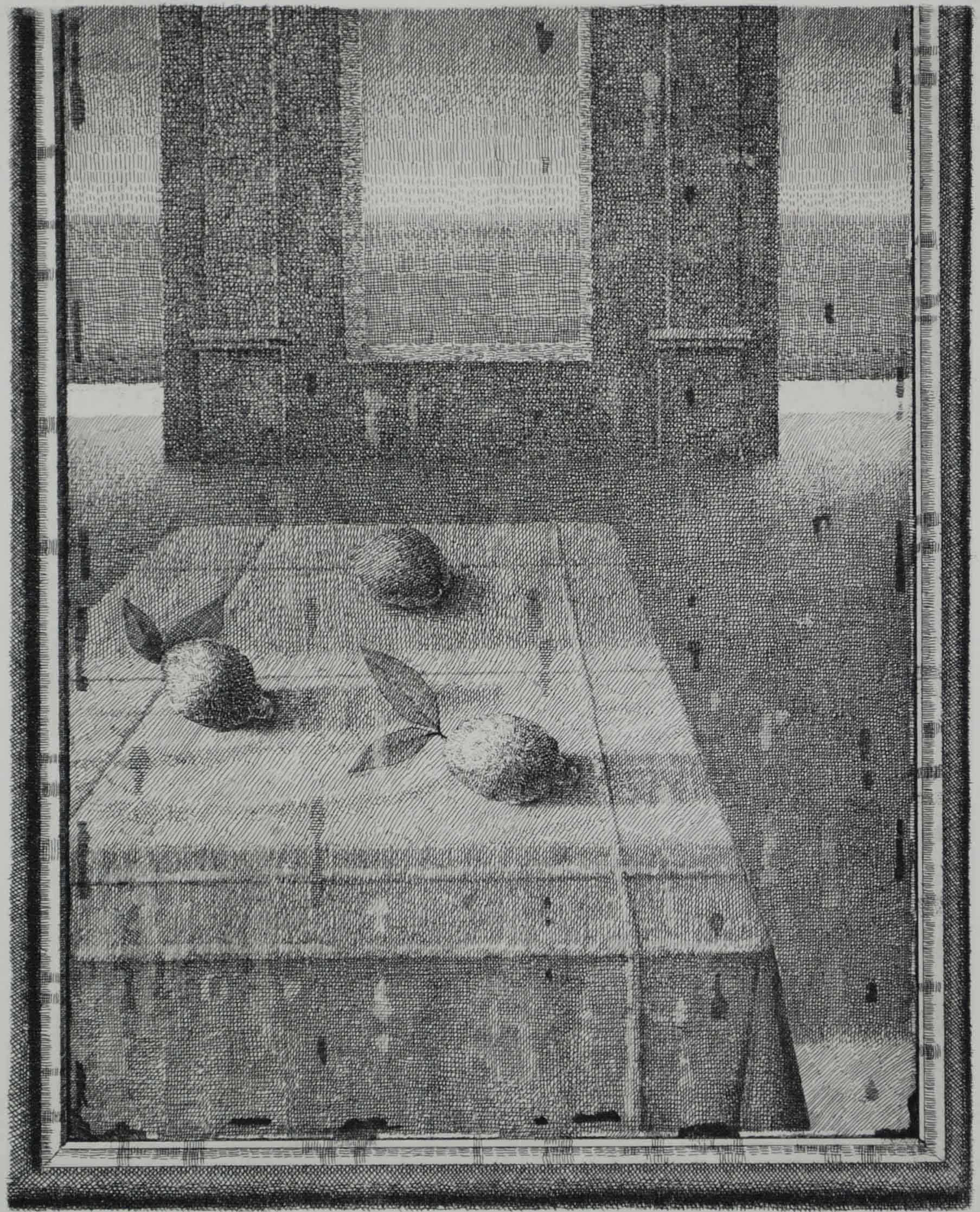 Riflessione, 2000,  acquaforte su zinco, mm 250x200