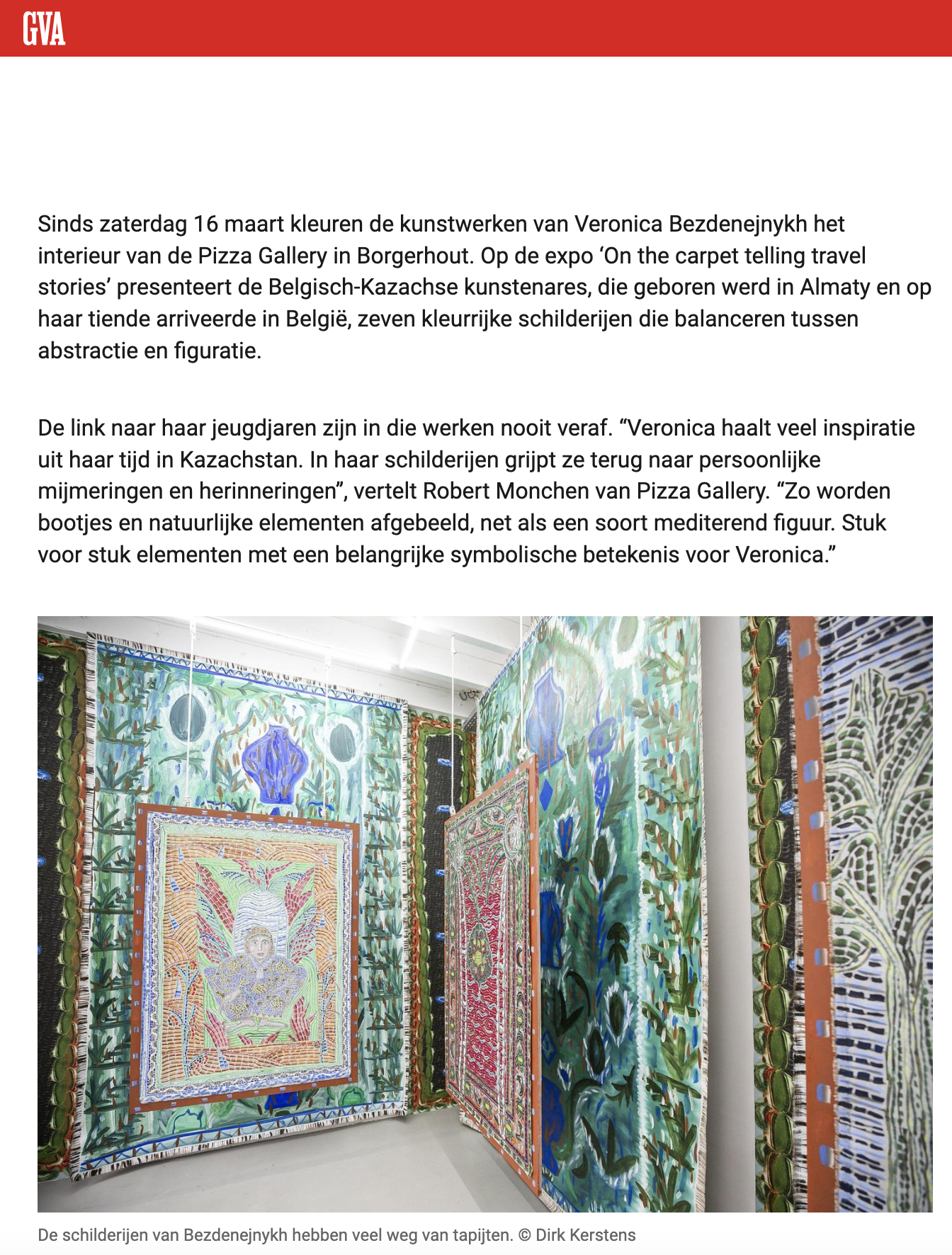 "Veronica Bezdenejnykh gooit hoge ogen in Pizza Gallery'
