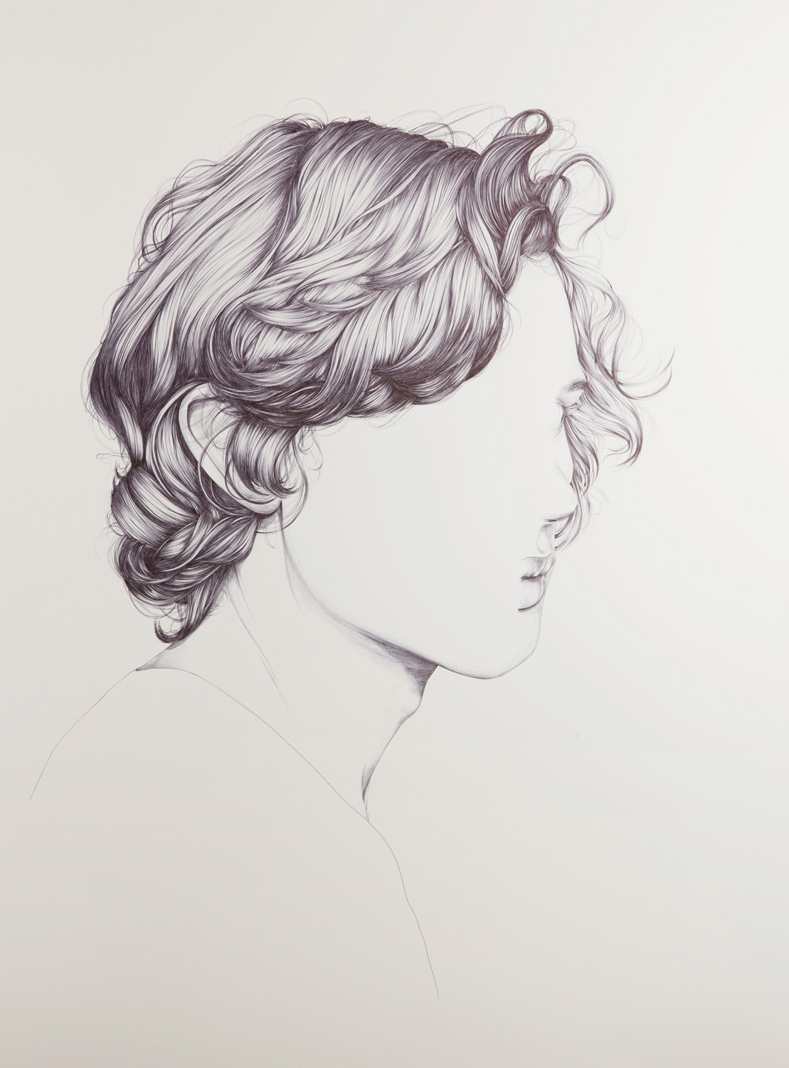 Landmarks and Features #13, Ballpoint on Paper, 450 x 550mm, 2015