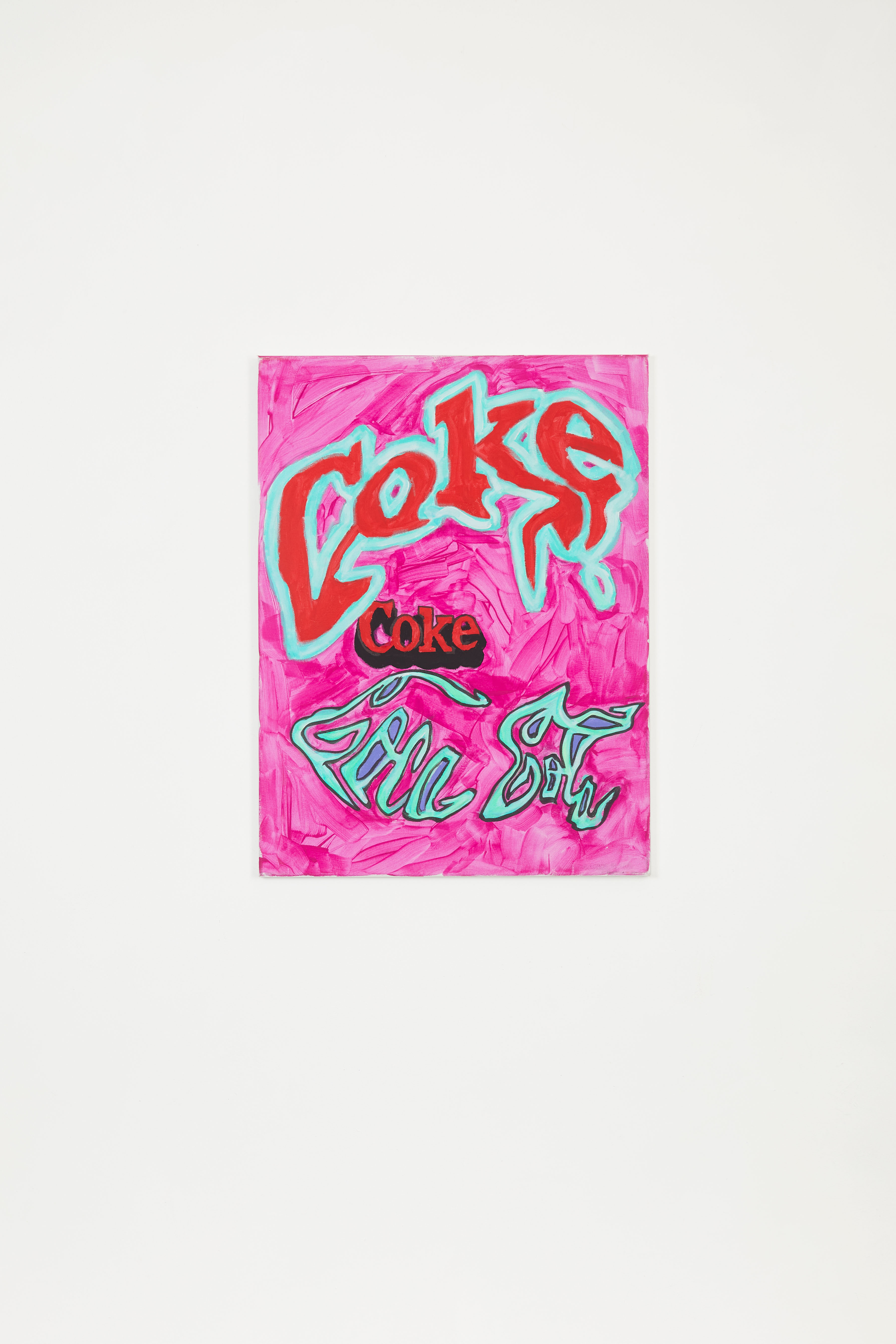 Untitled (Cocal Cola #33), 2018, Acrylic on canvas, 24 x 18 in.
