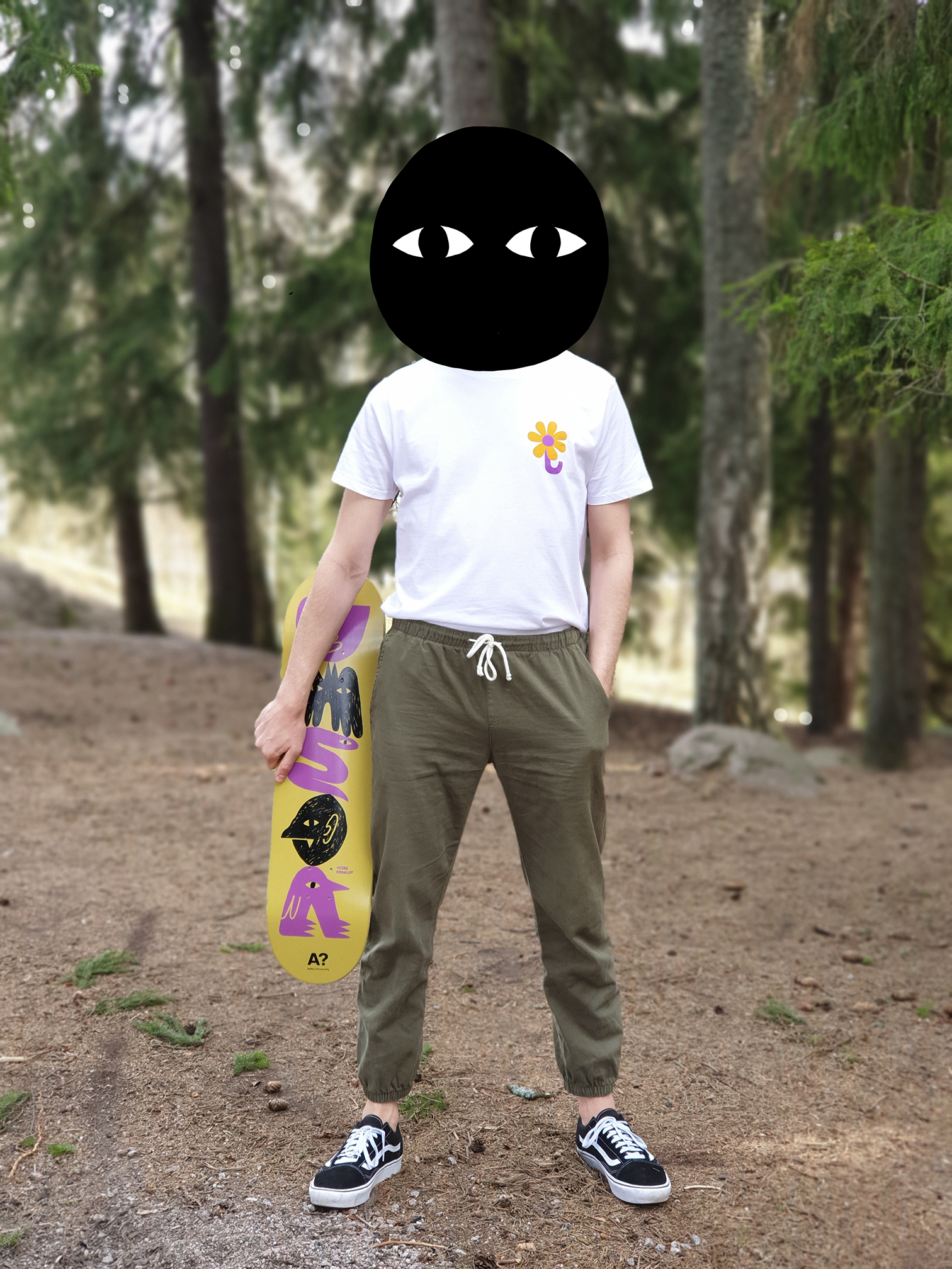 Skateboard deck and t-shirt designs for Aalto University Shop | 2018