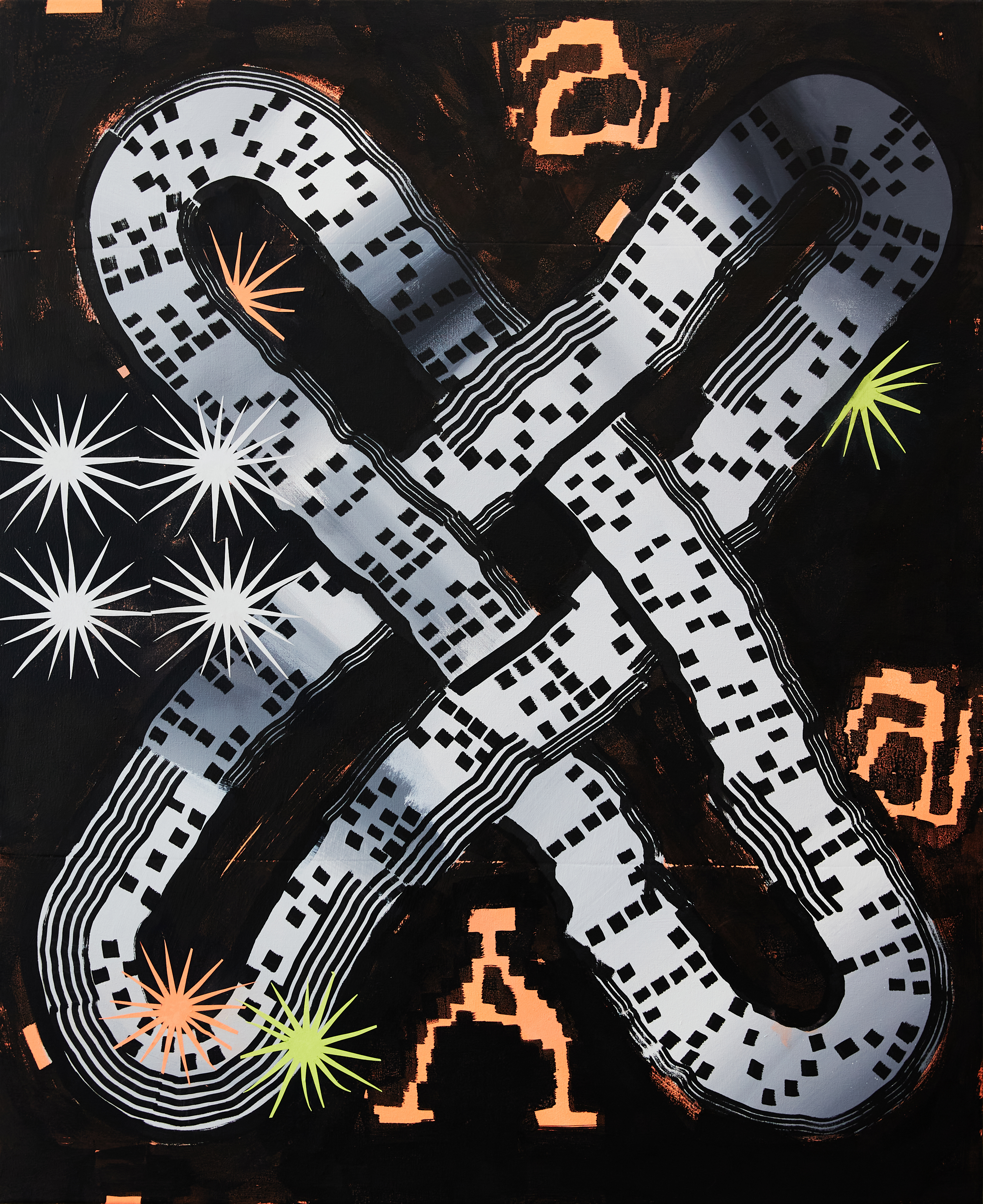 Sofía Clausse, Antes Always Ahora, 2022, Acrylic and Paper on Canvas, 110 x 90 cm, (SC-0109121)