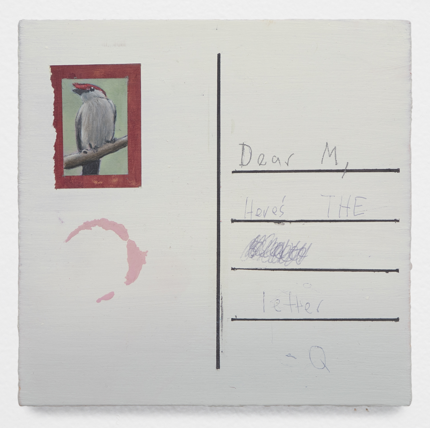 The Purloined Letter; Oil paint on Wooden Panel; 6x6”; 2020