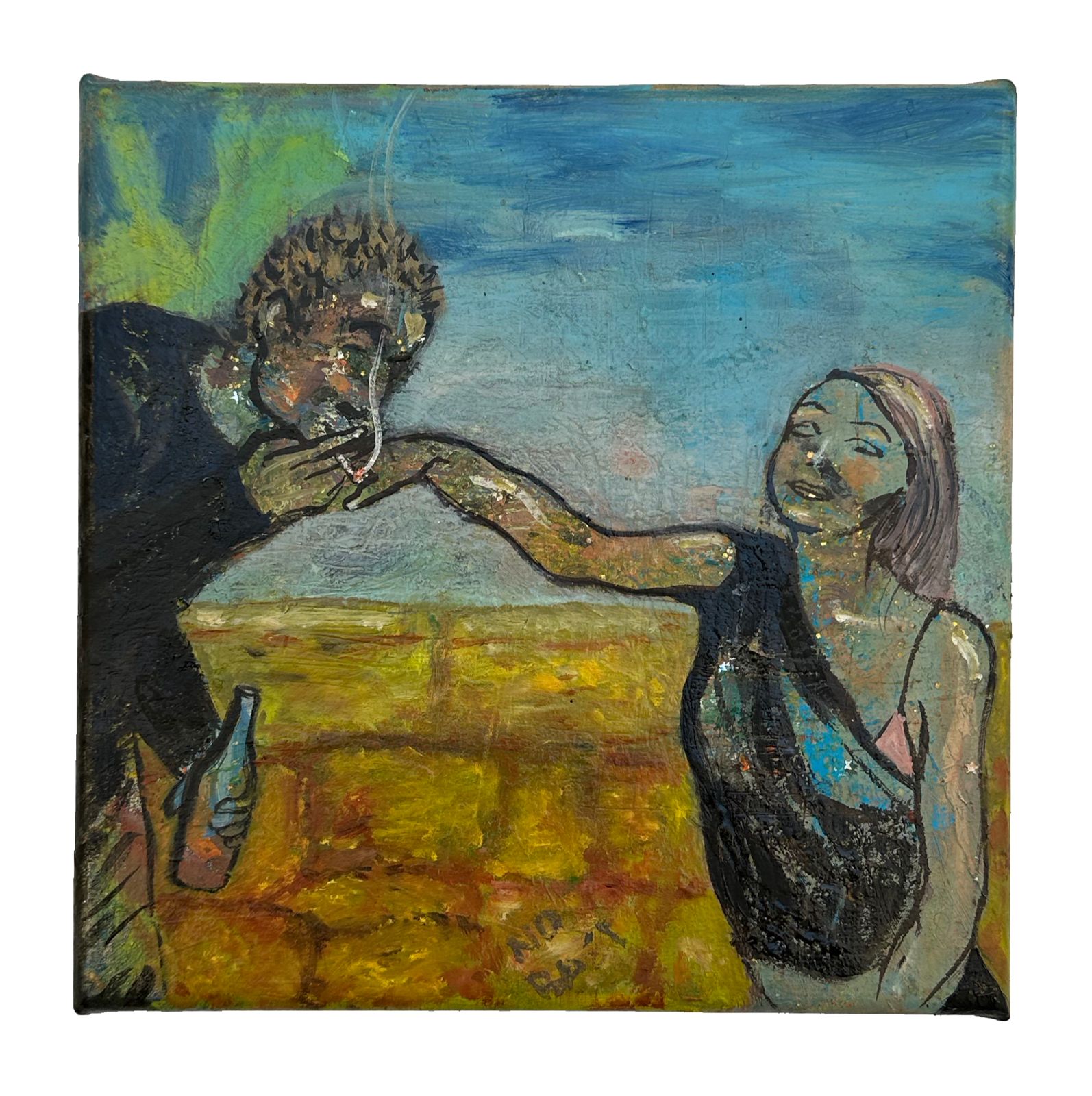 Adone & Venus - Oil on canvas - 20x20 cm