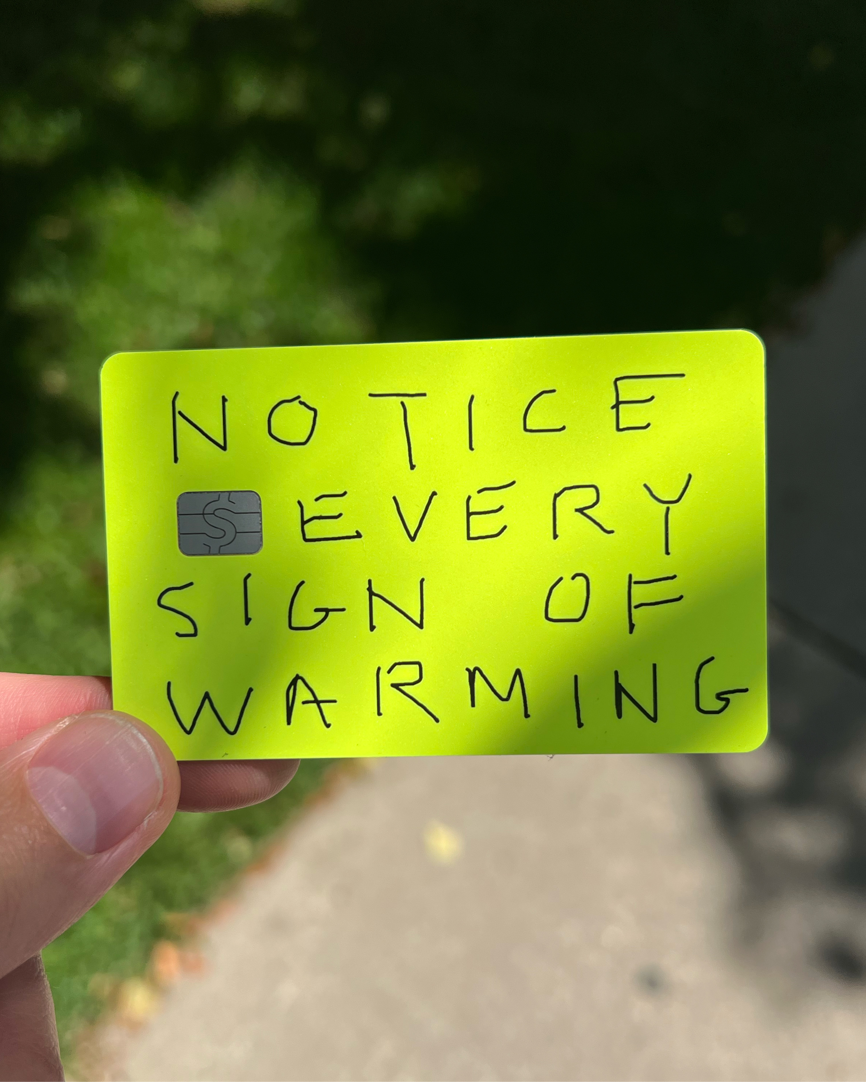 Notice Every Sign of Warmingpersonalized debit card2024