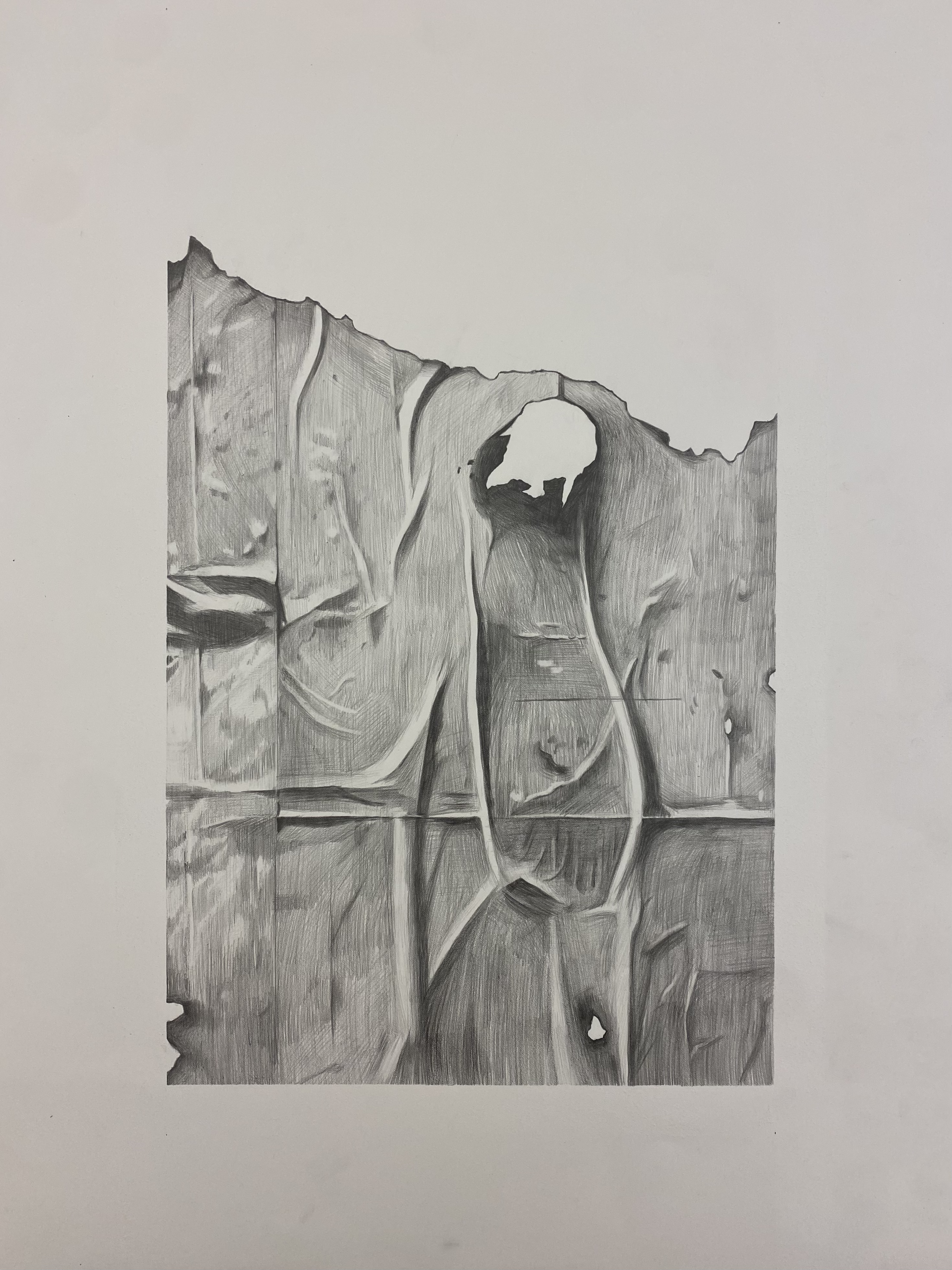 burnt texture, 2022, (graphite)