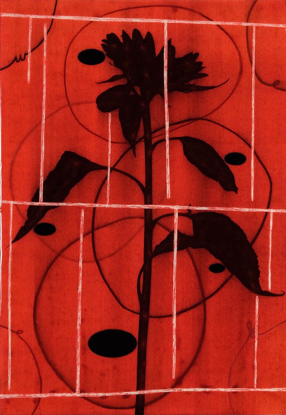 Untitled 2017, acrylic, pencil  and epoxy resin on paper/aluminium, 36 x 25 cm, private collection