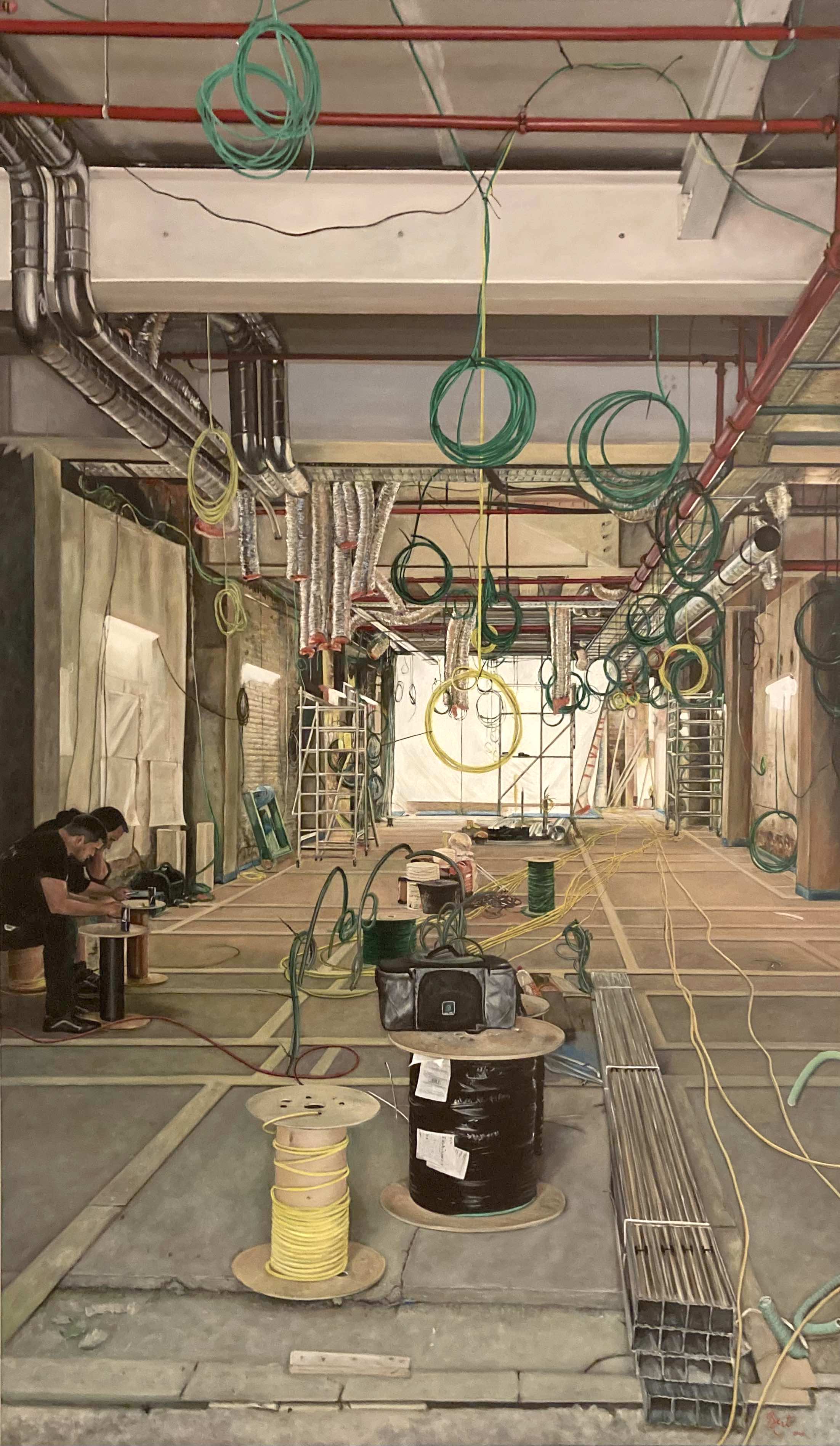 YSL, Work in Progress, 2022, huile sur toile, 200 x 120 x cm.