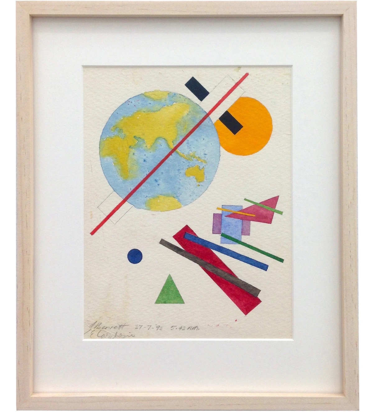 Gordon Bennett and Eugene Carchesio, Untitled, 1992, watercolour on paper. Courtesy the artists and Milani Gallery, Brisbane.