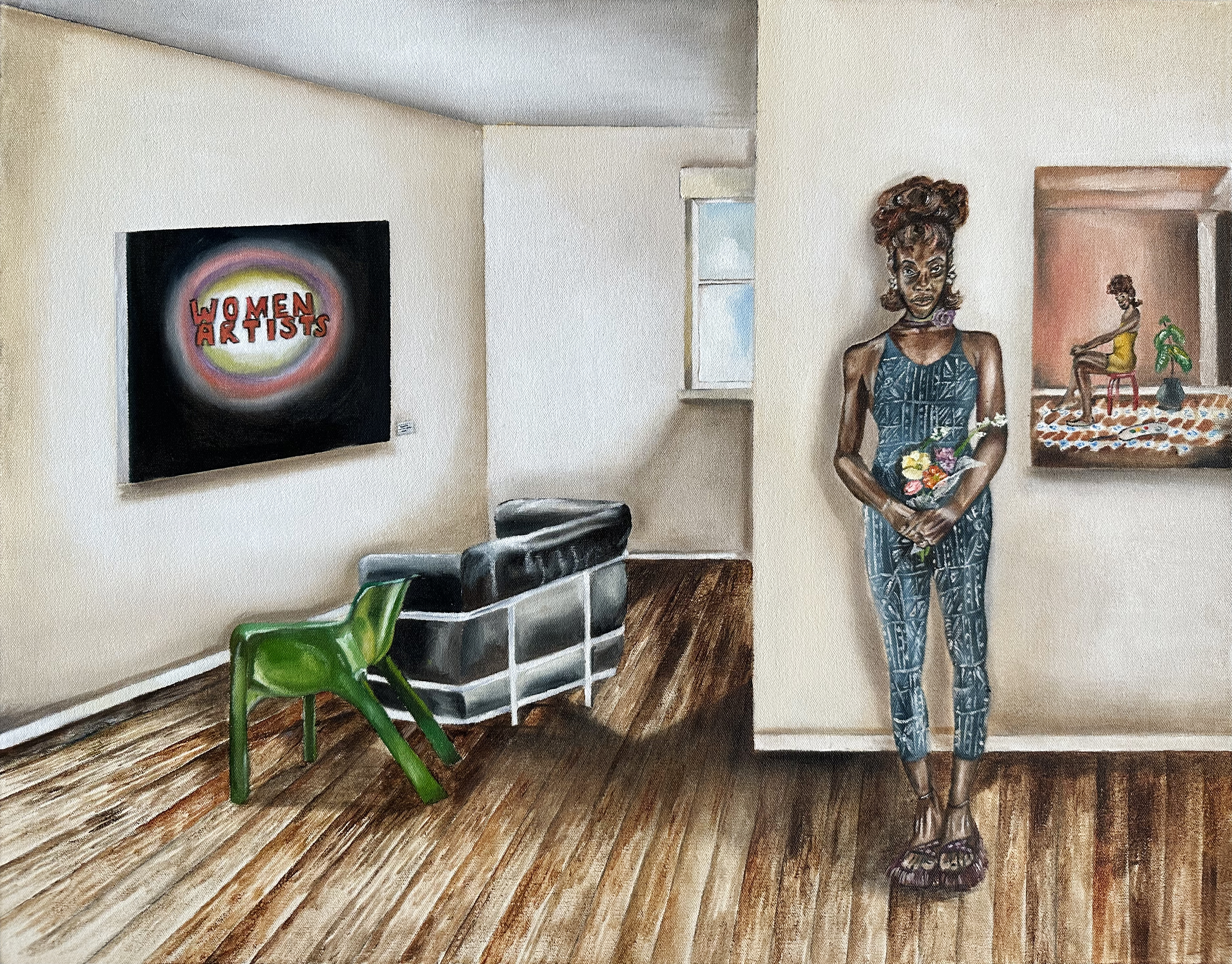 Vernissage (II), 2023, oil on canvas, 21.15" x 28"