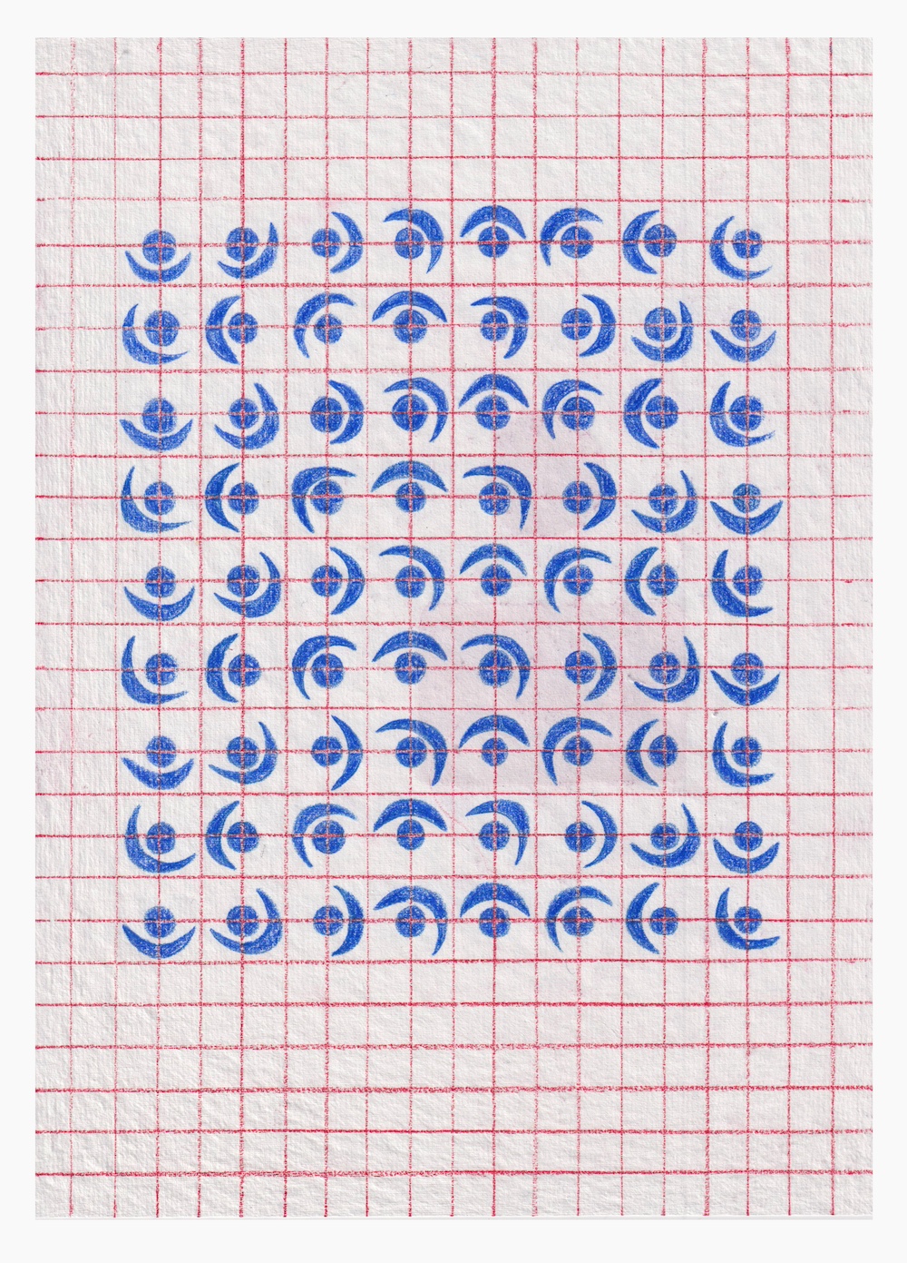 spine decompressor, polychromos pencil on handmade cotton paper; 20 x 28 cm