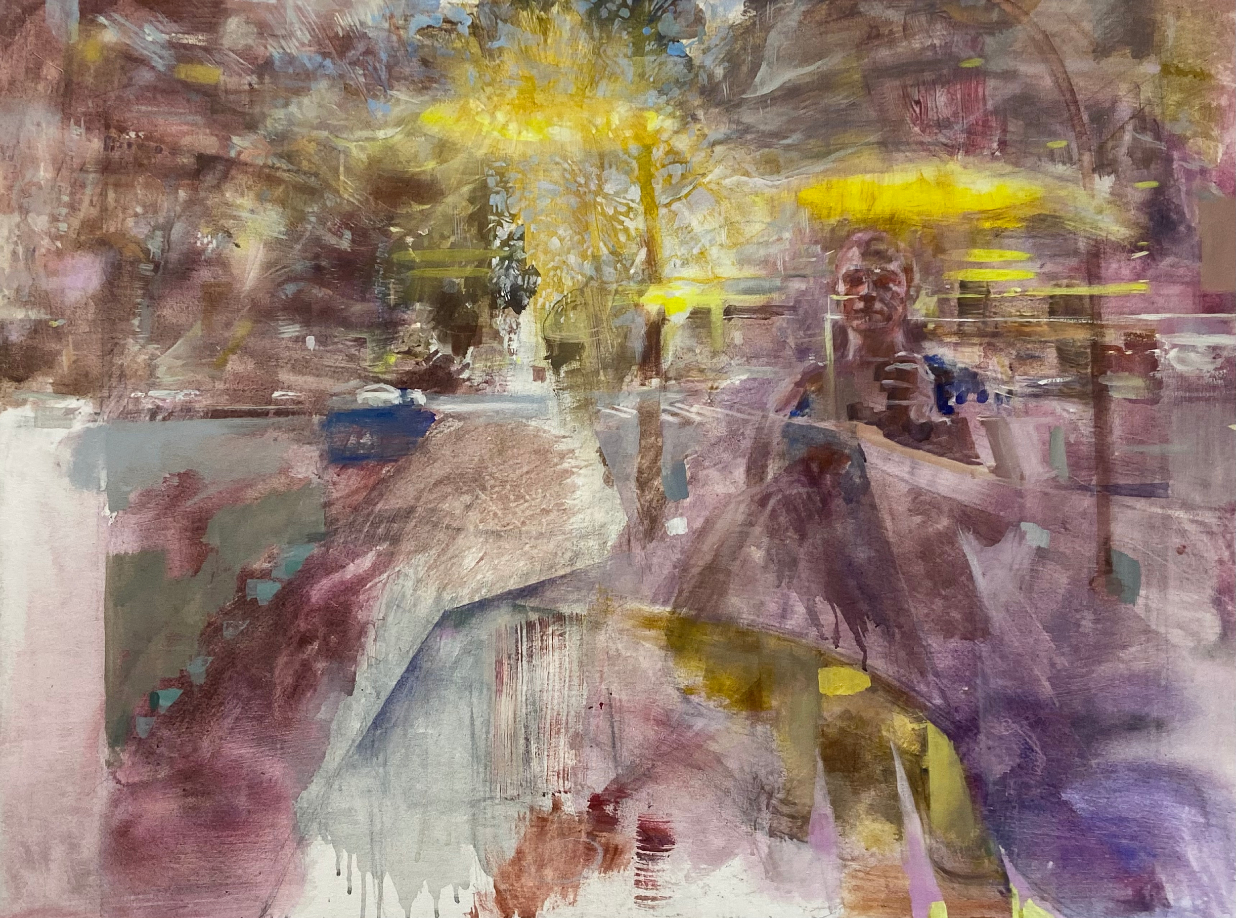 Nosebleed 3rd ave. 2024. Acrylic on canvas. 36x48"