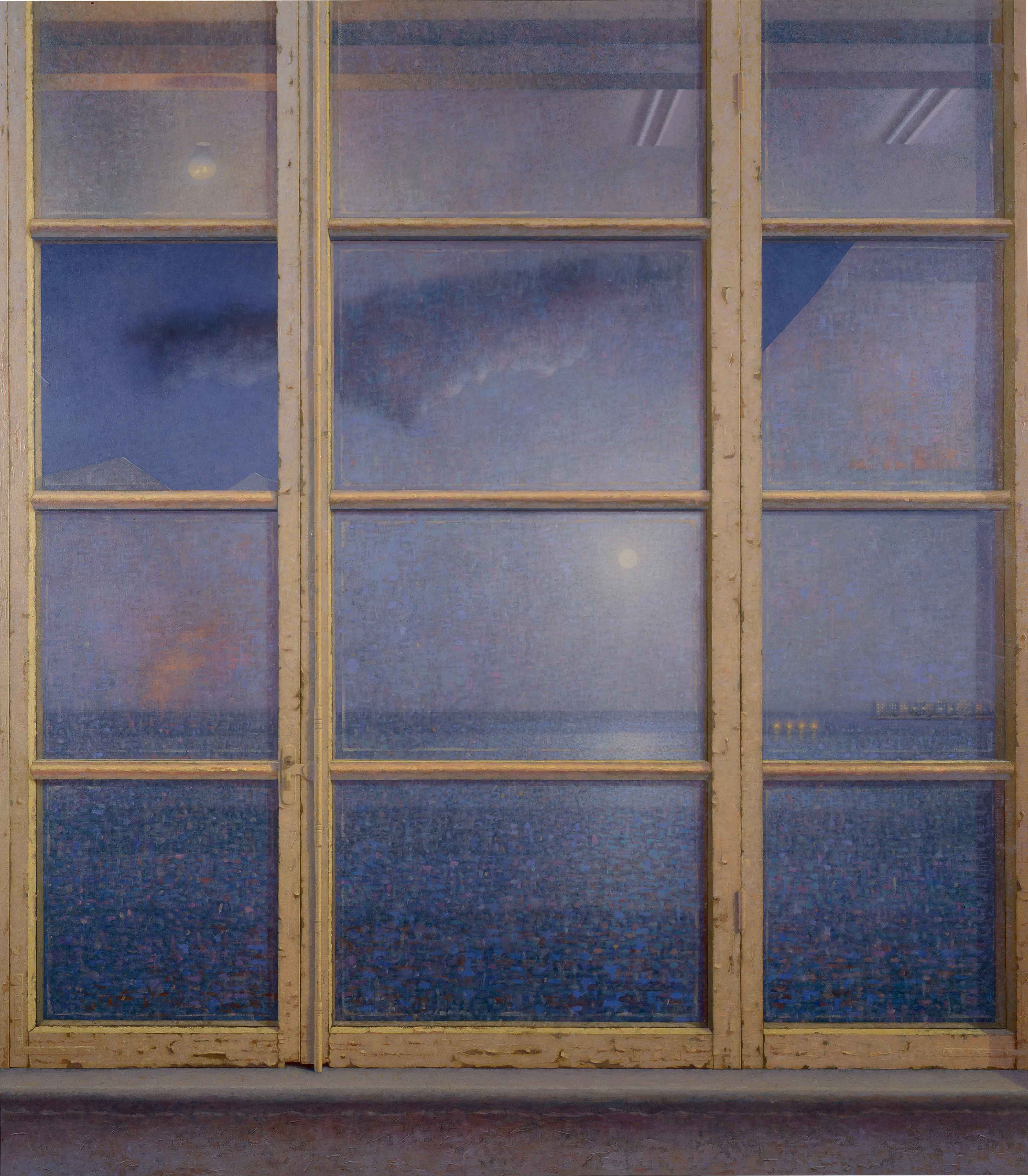 Luci della notte (inseguire la pittura), 2000, olio su tela, 210 x 185 cm