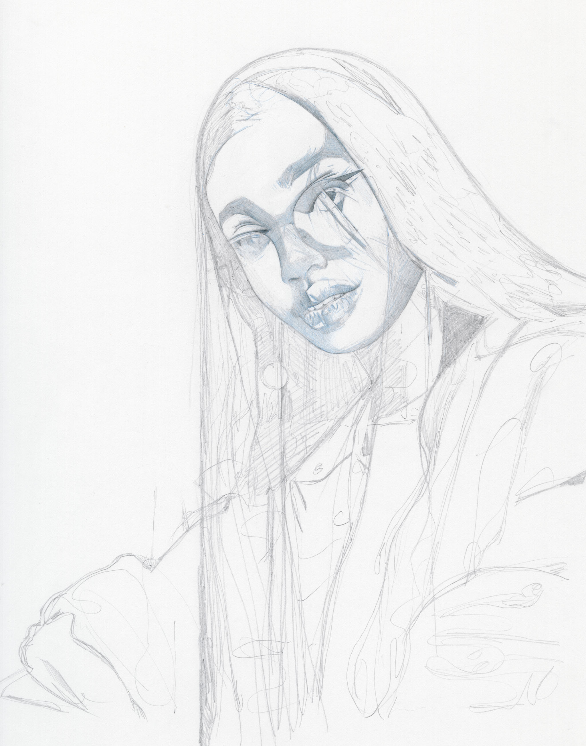 coldemoon 14x11 colored pencil and graphite on paper 2021