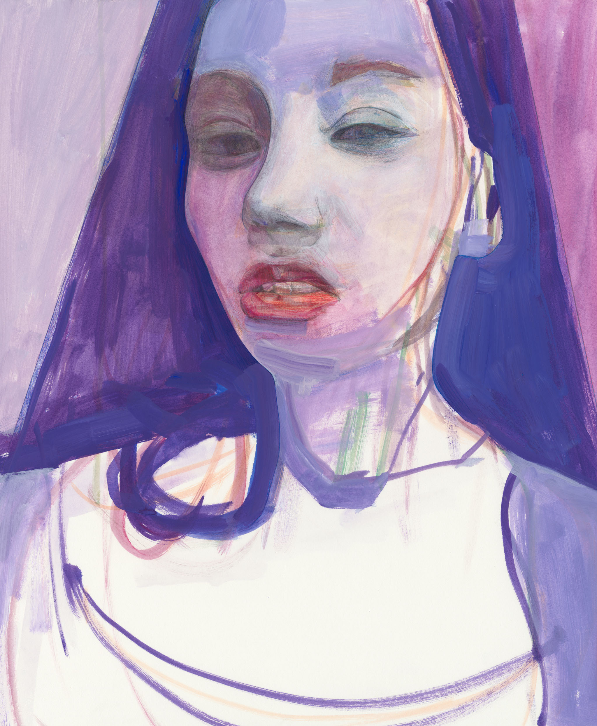 polneko (4) 14x11 acrylic, colored pencil and graphite on paper 2017