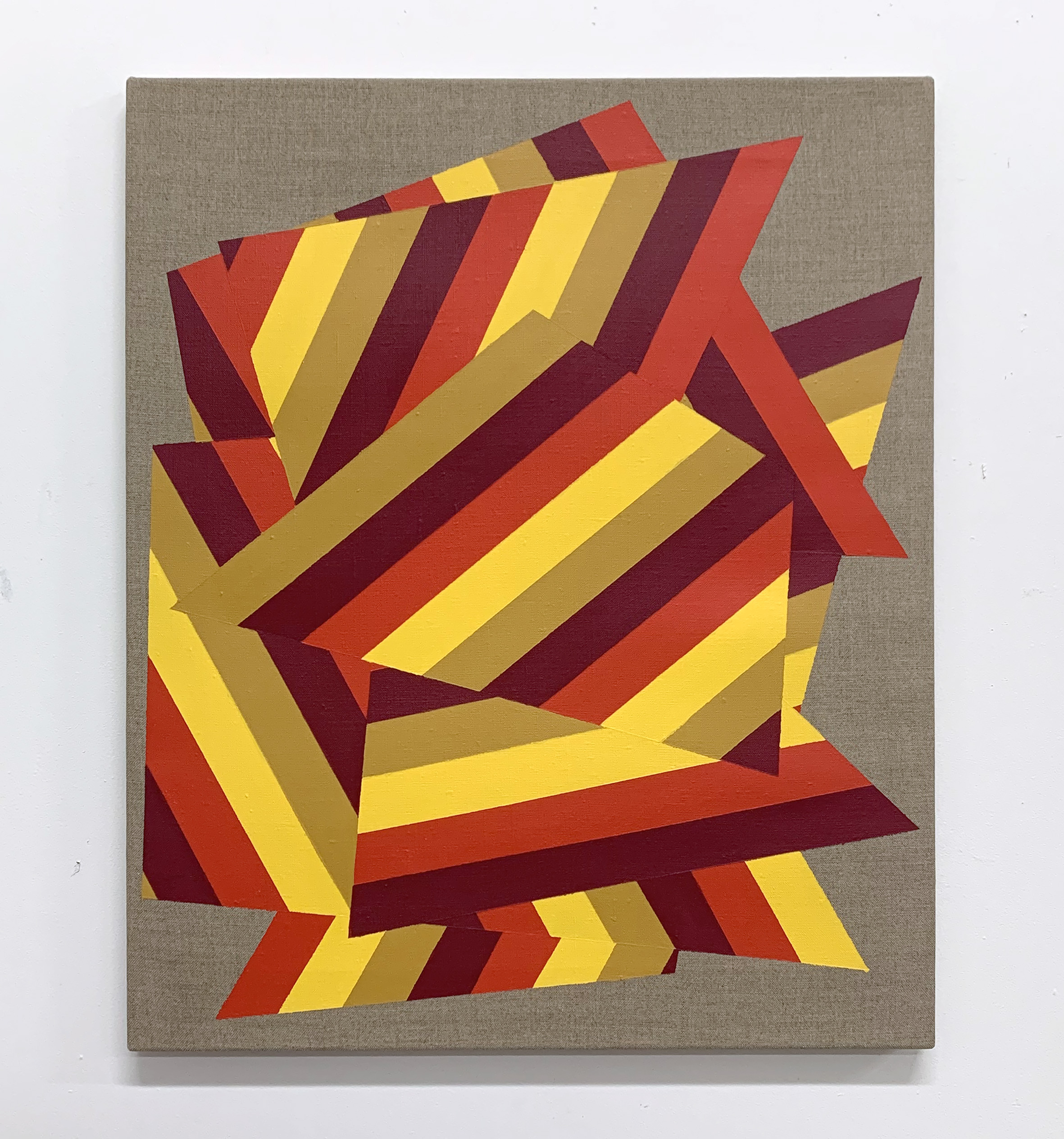 Lineae LXXII, 51cm x 61cm, acrylic on linen, 2021 - £500 (previously £900)