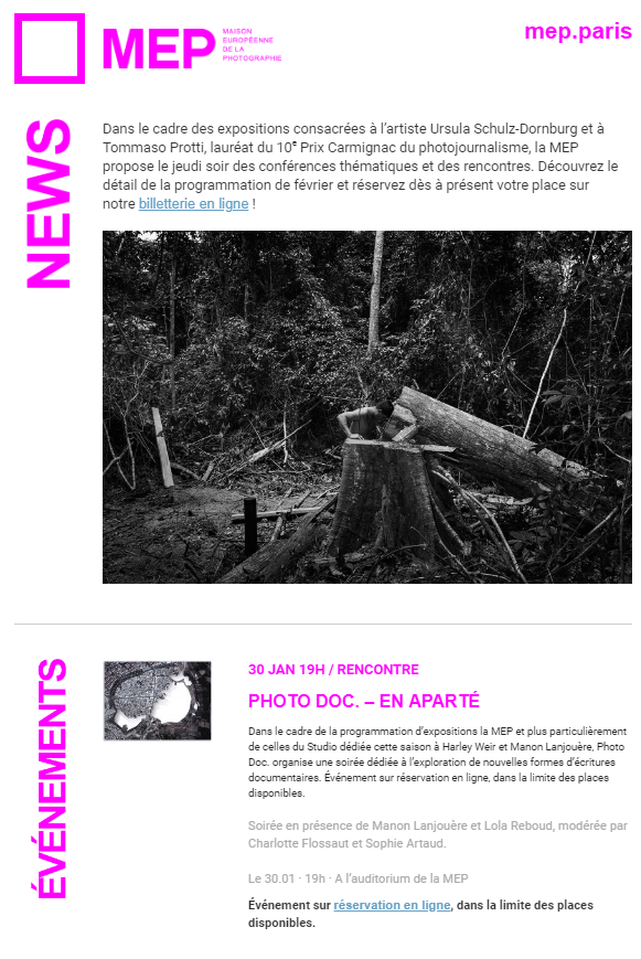 Newsletter de la MEP pour la table-ronde du 30.01.2020