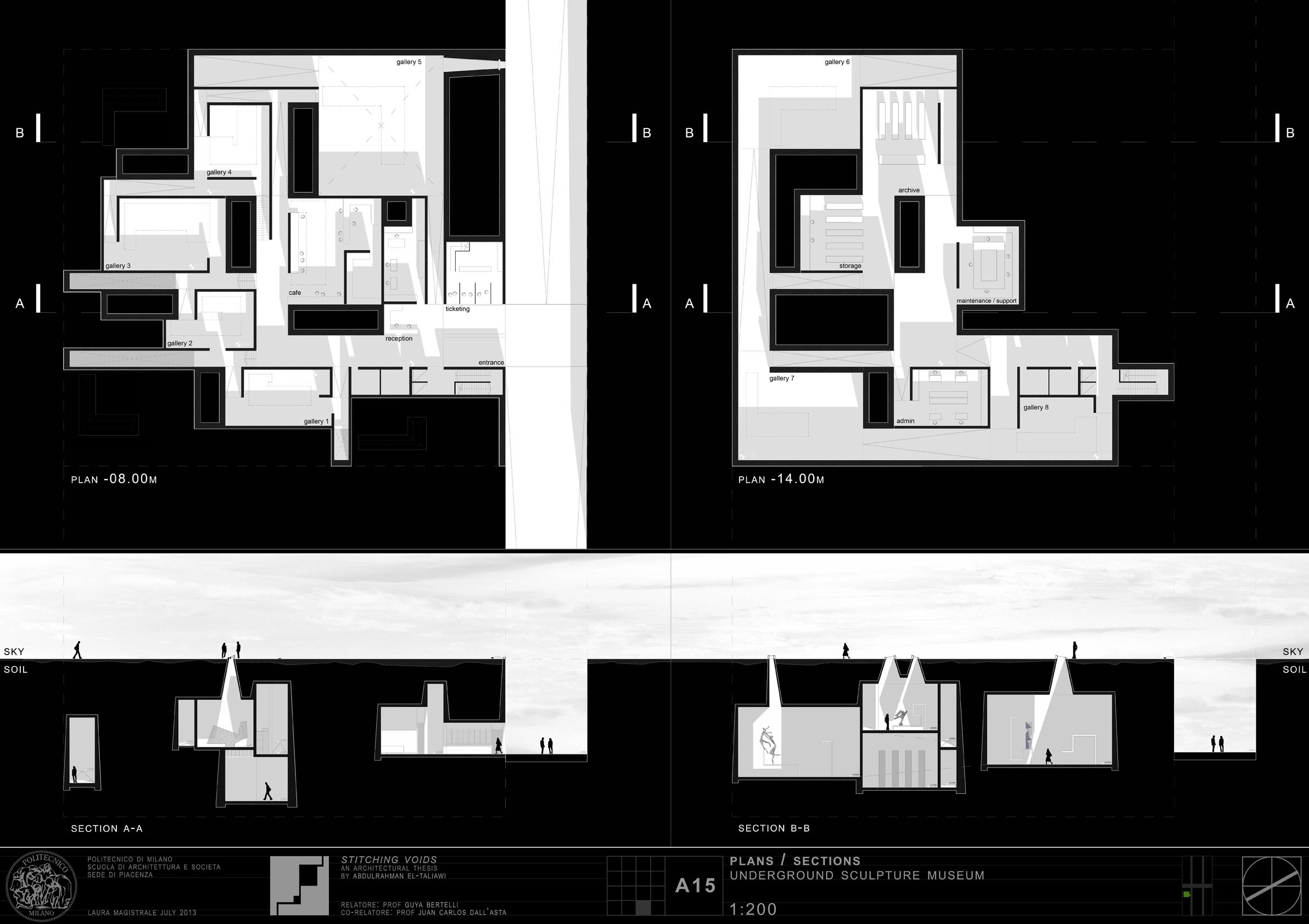 Plans, Sections 1:200